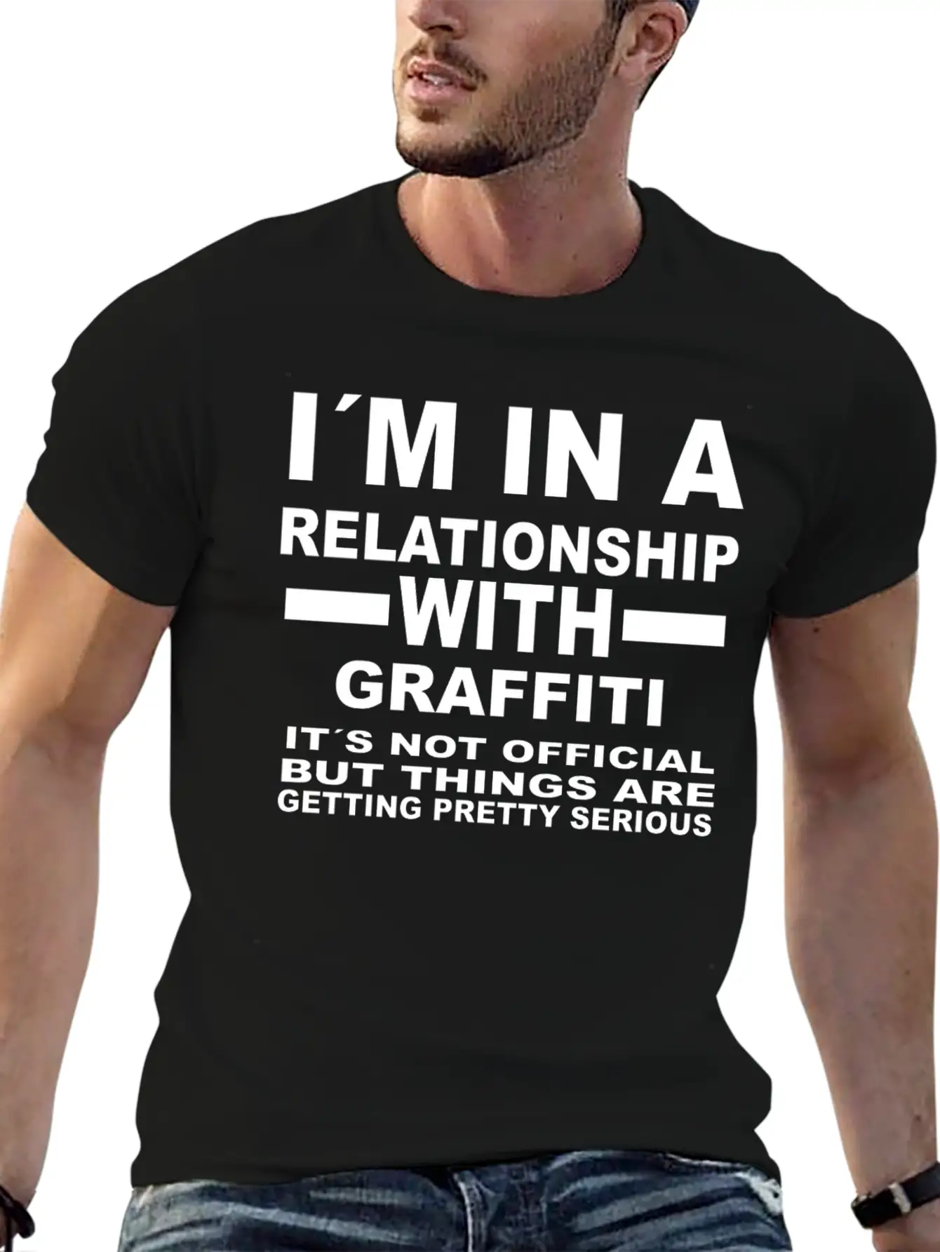 Relationship With GRAFFITI Essential Cotton Tee For Daily Outfits – Unisex Style