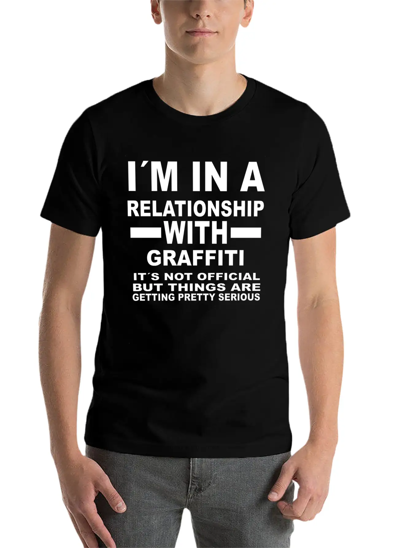 Relationship With GRAFFITI Essential Cotton Tee For Daily Outfits – Unisex Style