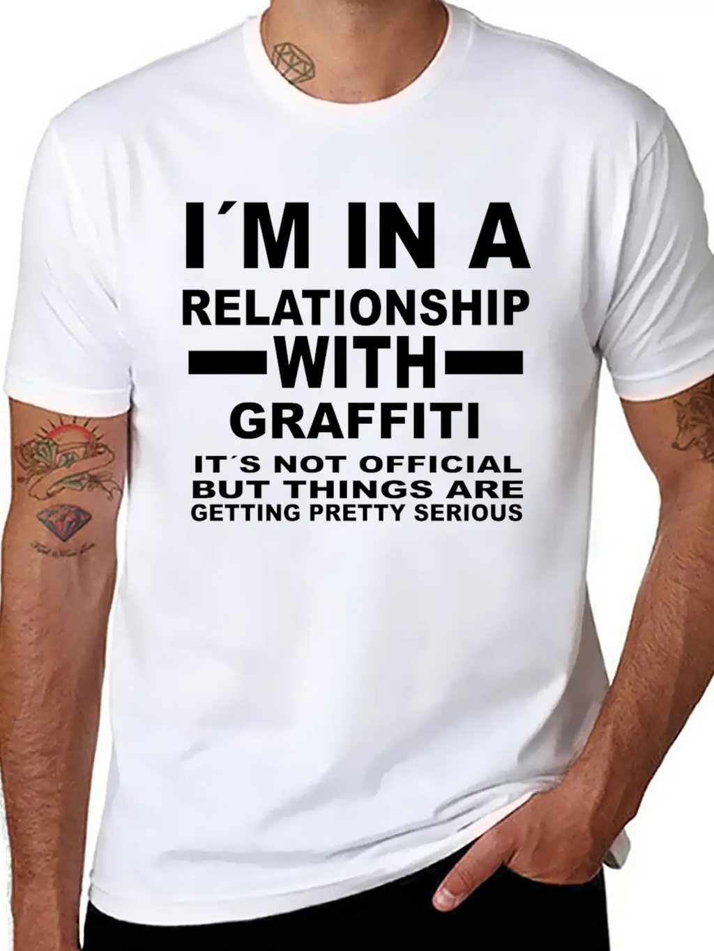 Relationship With GRAFFITI Essential Cotton Tee For Daily Outfits – Unisex Style