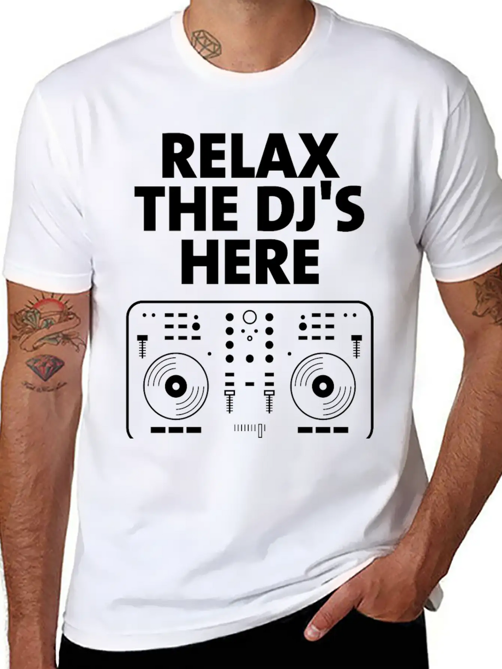 Relax The DJ's Here Breathable Graphic T-Shirt – Perfect For Casual Days