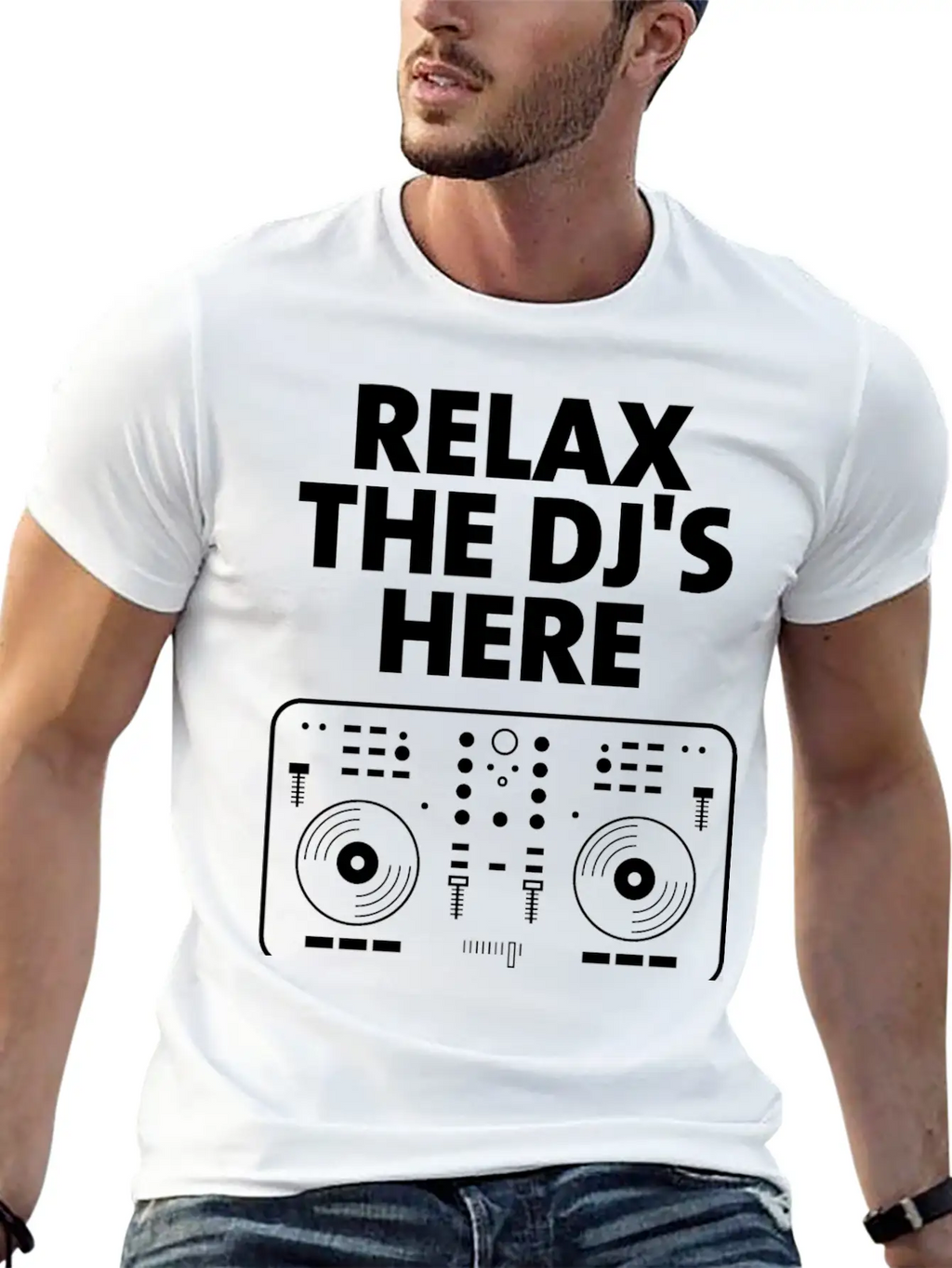 Relax The DJ's Here Breathable Graphic T-Shirt – Perfect For Casual Days
