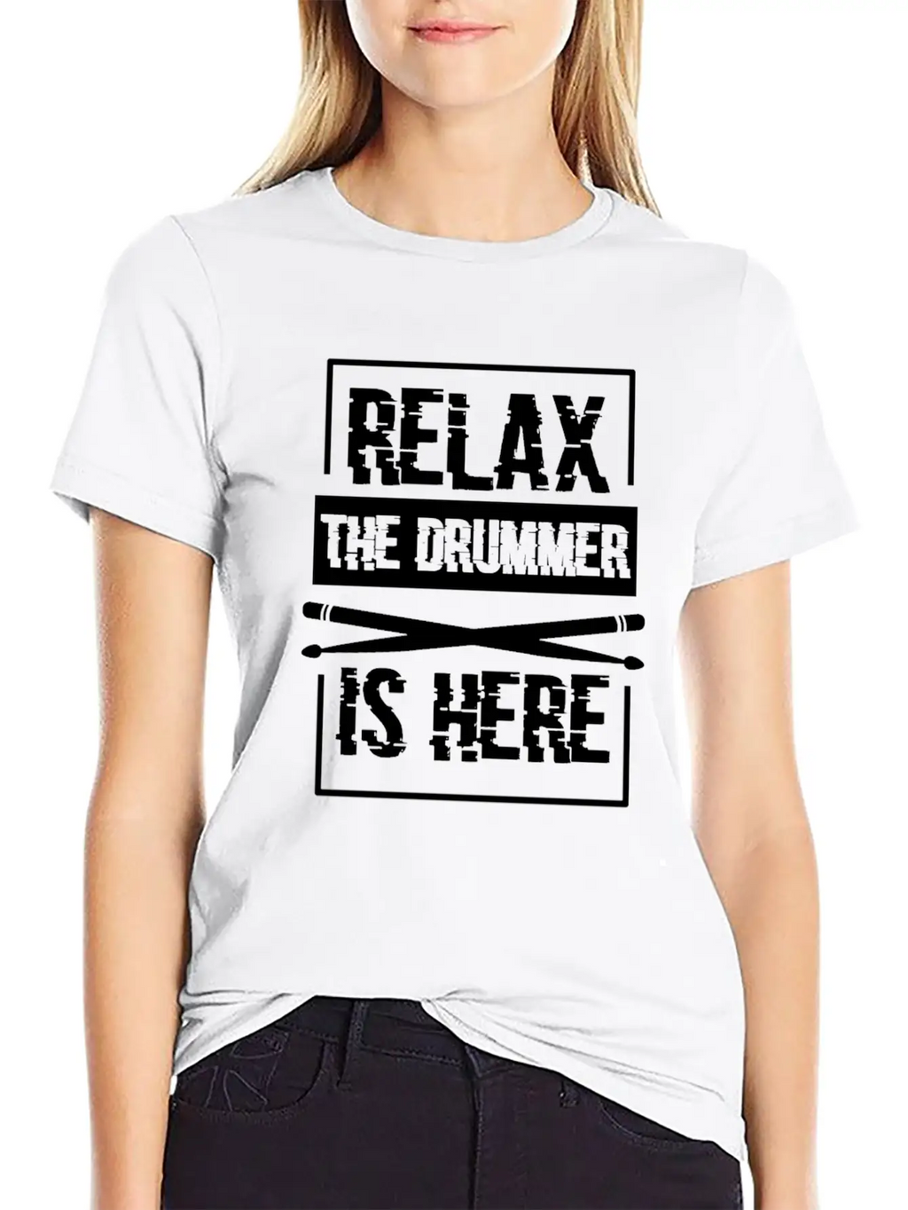 Relax The Drummer Is Here Stylish Everyday T-Shirt – Unisex Basic Cotton Tee