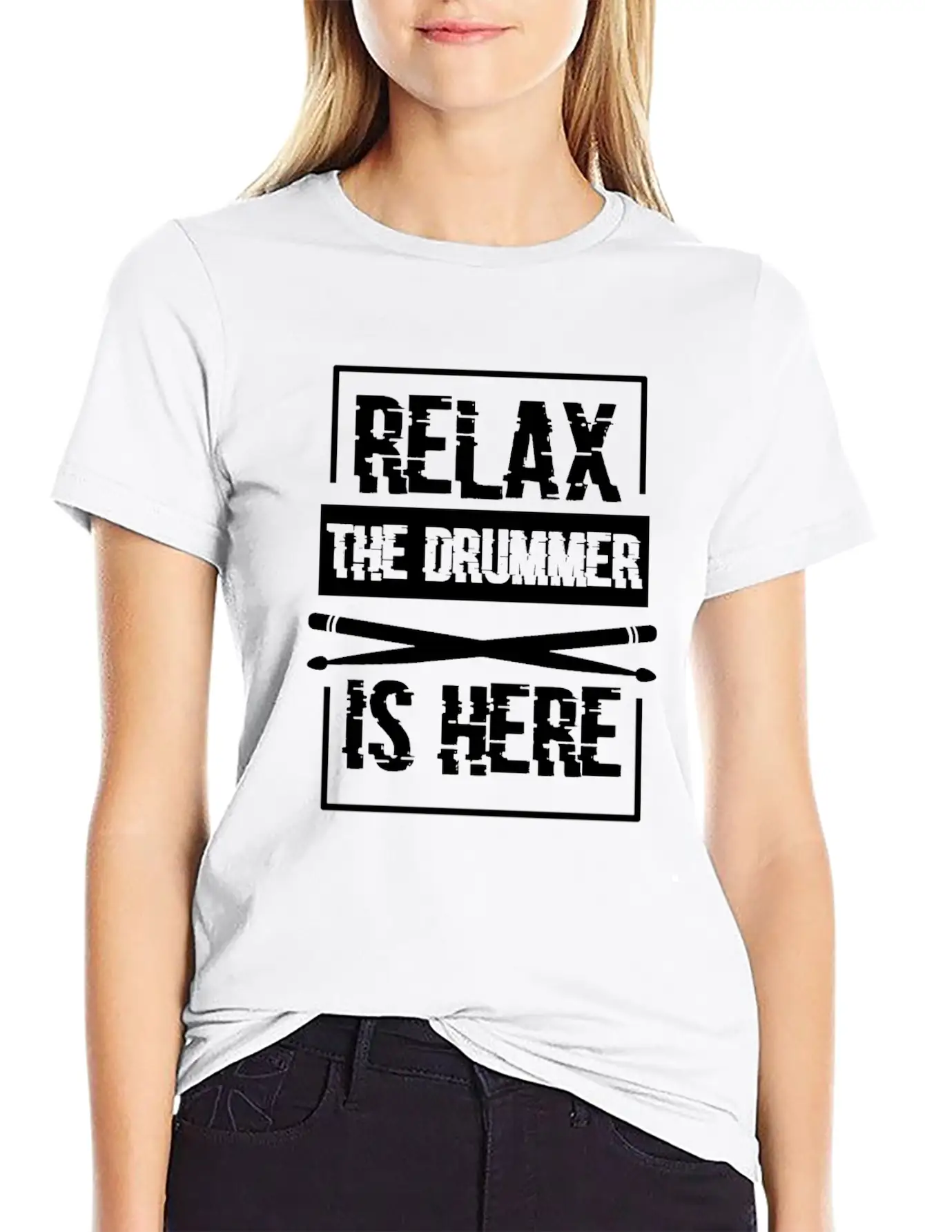 Relax The Drummer Is Here Stylish Everyday T-Shirt – Unisex Basic Cotton Tee