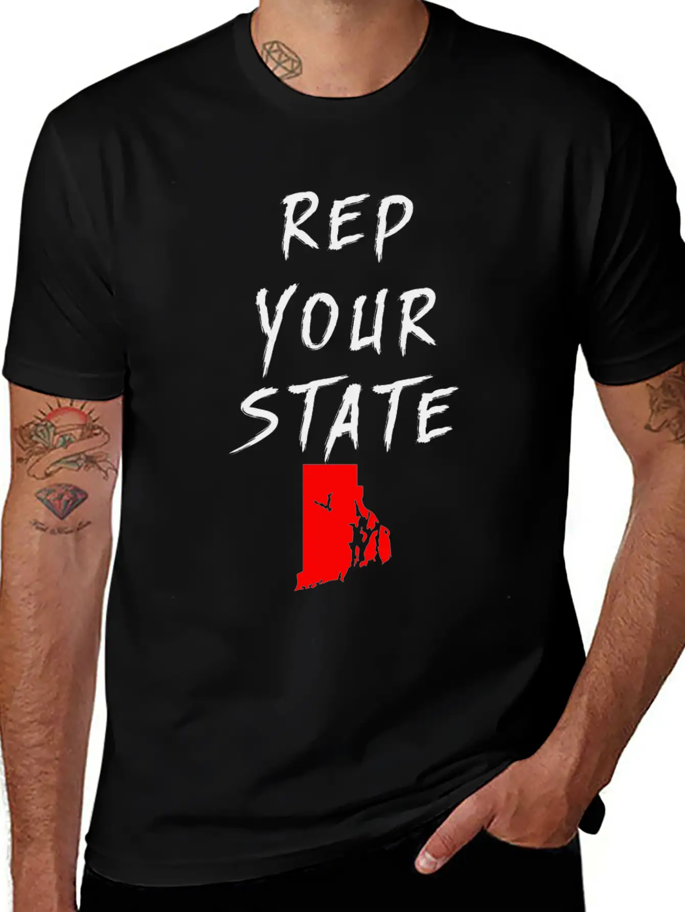 REP YOUR STATE RHODE ISLAND Classic Cotton Tee – Unisex Comfort For Any Season