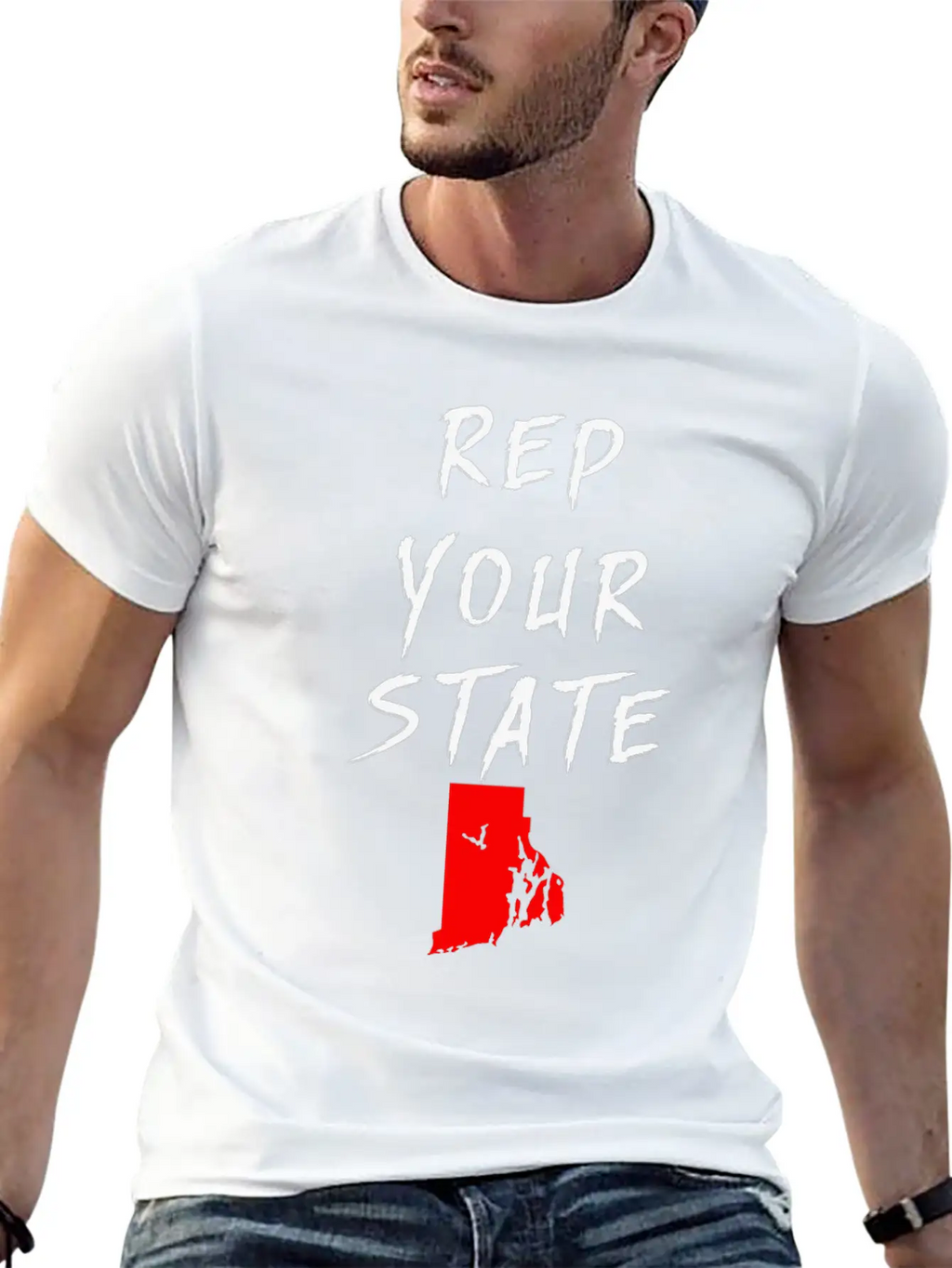 REP YOUR STATE RHODE ISLAND Classic Cotton Tee – Unisex Comfort For Any Season