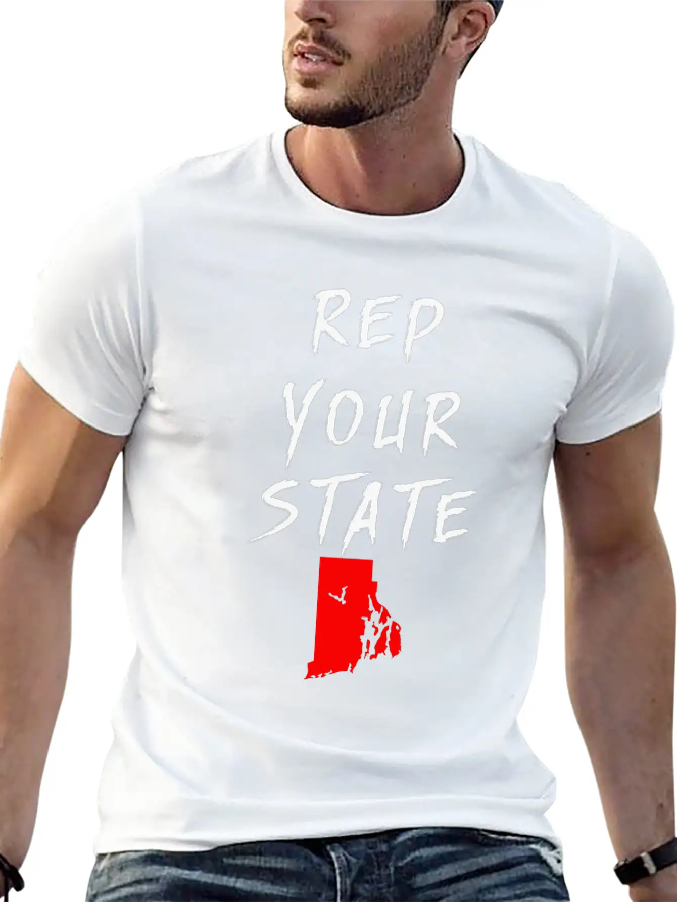 REP YOUR STATE RHODE ISLAND Classic Cotton Tee – Unisex Comfort For Any Season