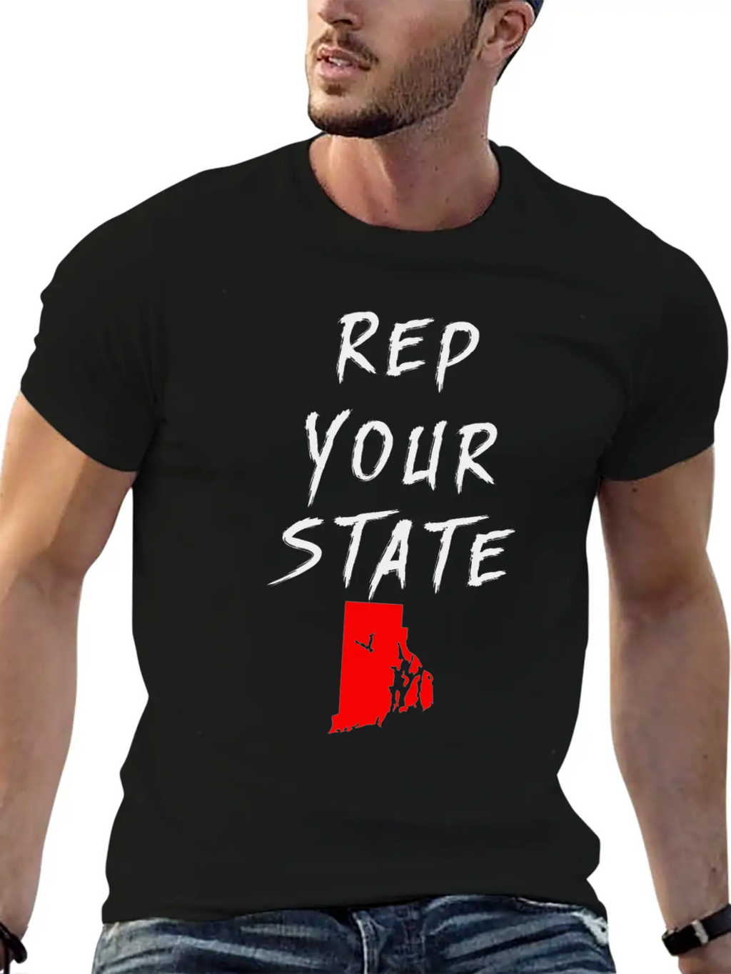 REP YOUR STATE RHODE ISLAND Classic Cotton Tee – Unisex Comfort For Any Season