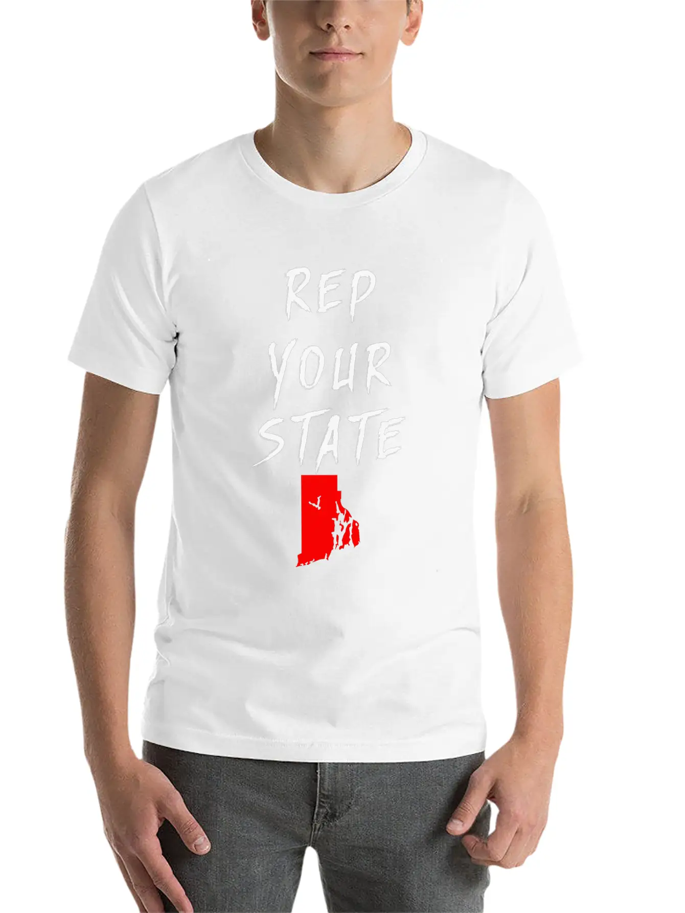 REP YOUR STATE RHODE ISLAND Classic Cotton Tee – Unisex Comfort For Any Season