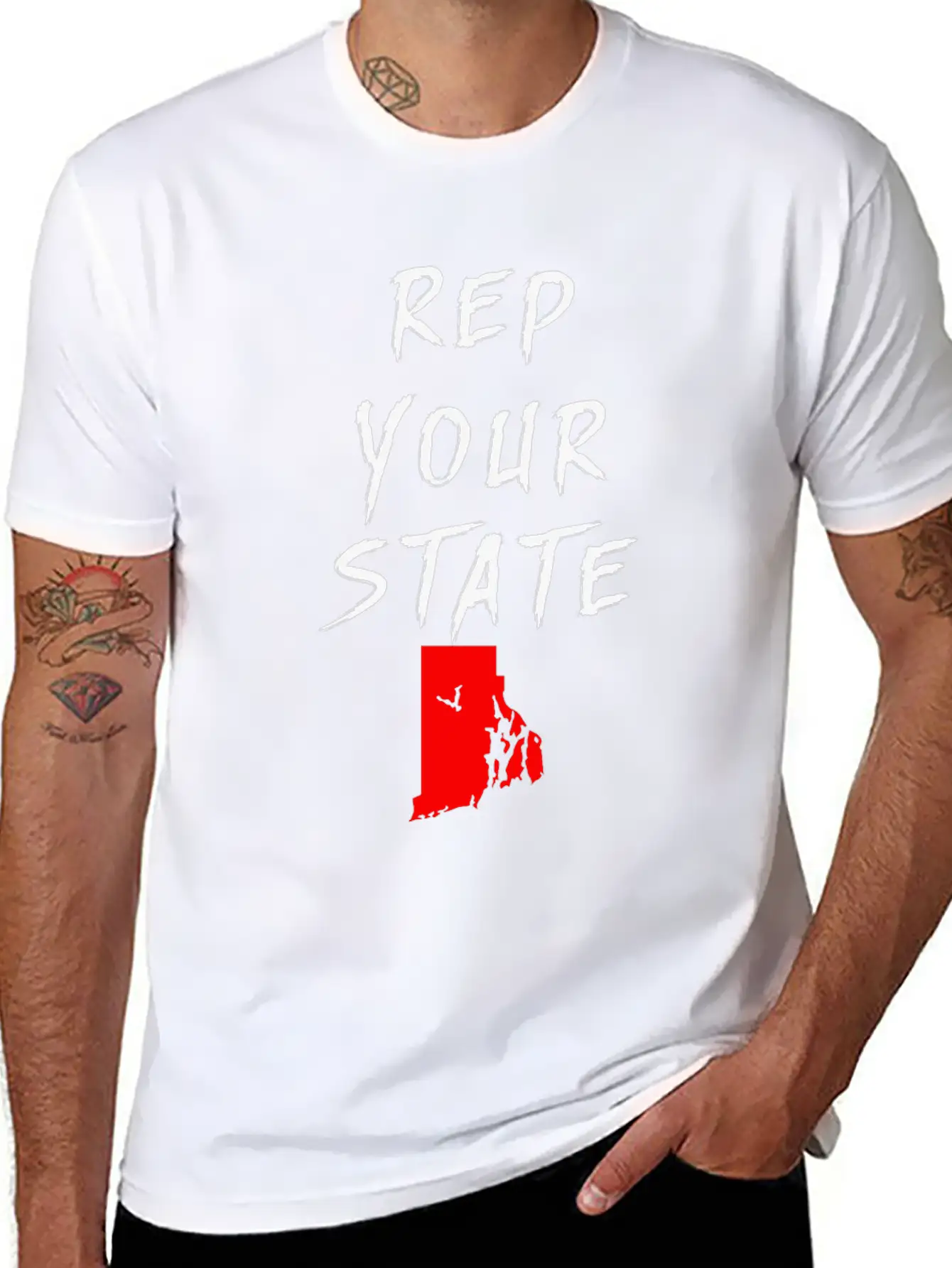 REP YOUR STATE RHODE ISLAND Classic Cotton Tee – Unisex Comfort For Any Season