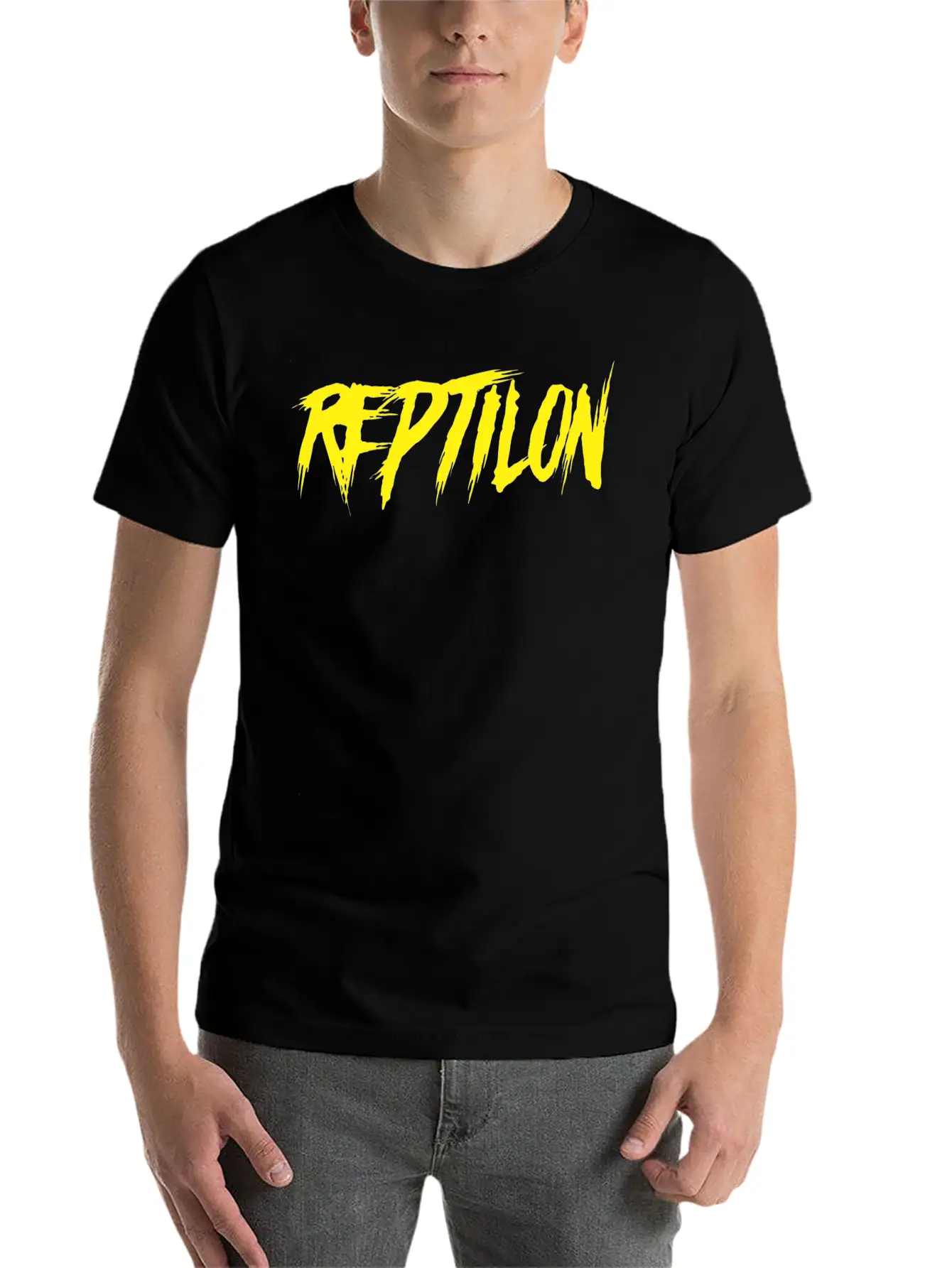 Reptilon Yellow Solo Classic Cotton Tee – Unisex Comfort For Any Season
