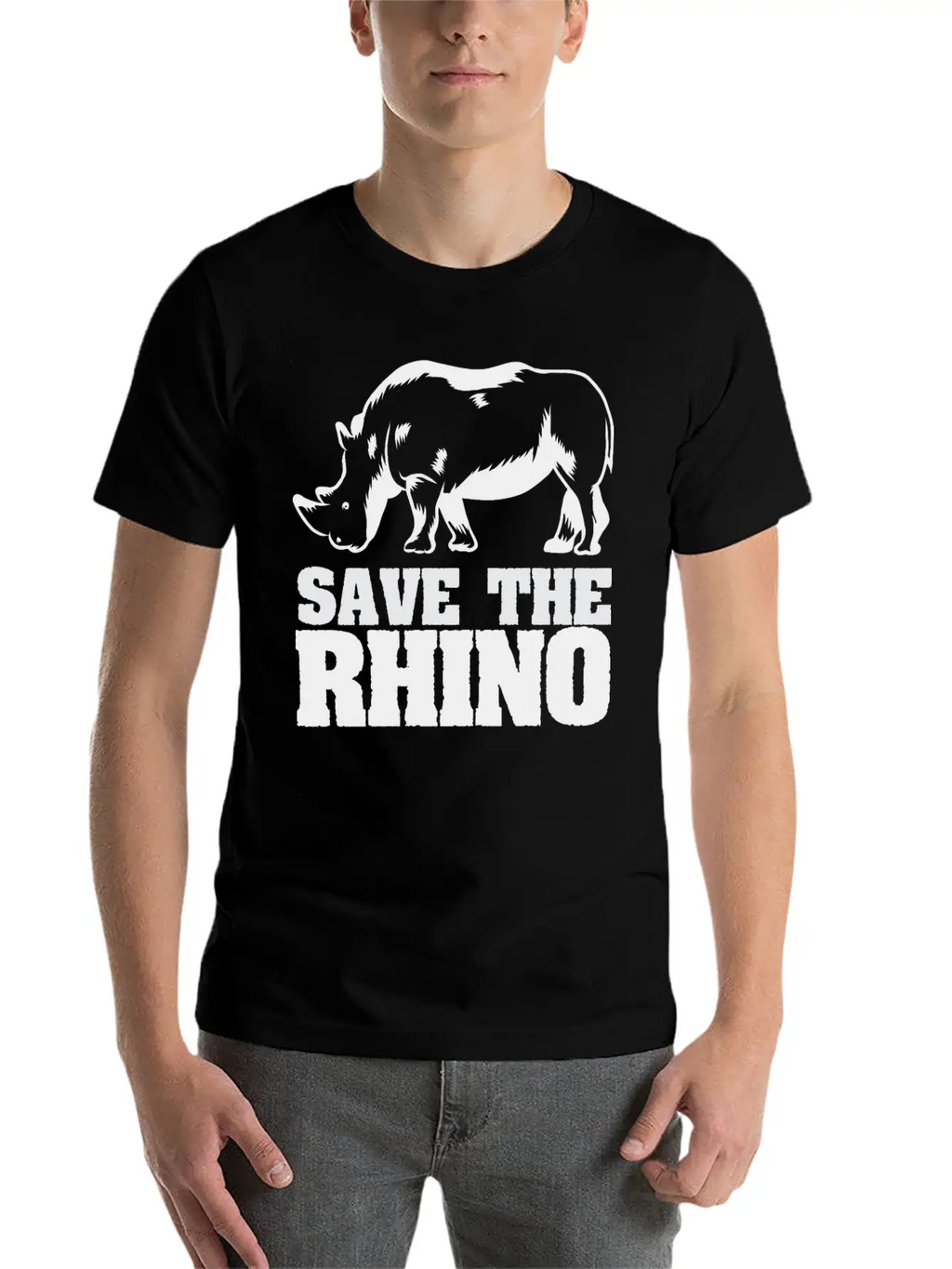 Rescue Rhinoceros Africa Desert Wilderness Breathable Soft Cotton T-Shirt – Timeless Casual Look