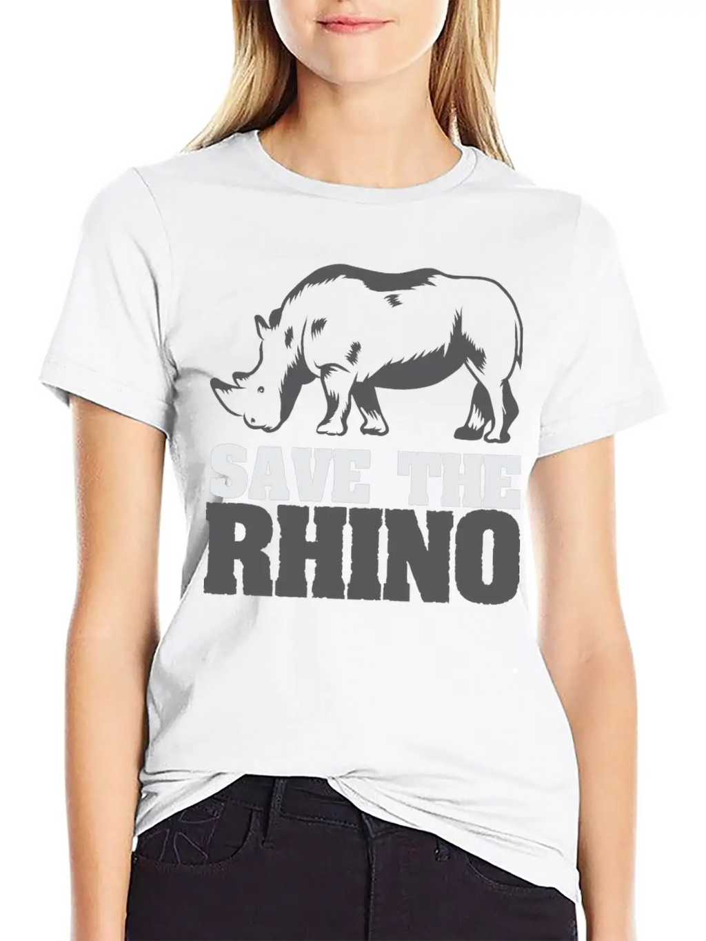 Rescue Rhinoceros Africa Desert Wilderness Breathable Soft Cotton T-Shirt – Timeless Casual Look