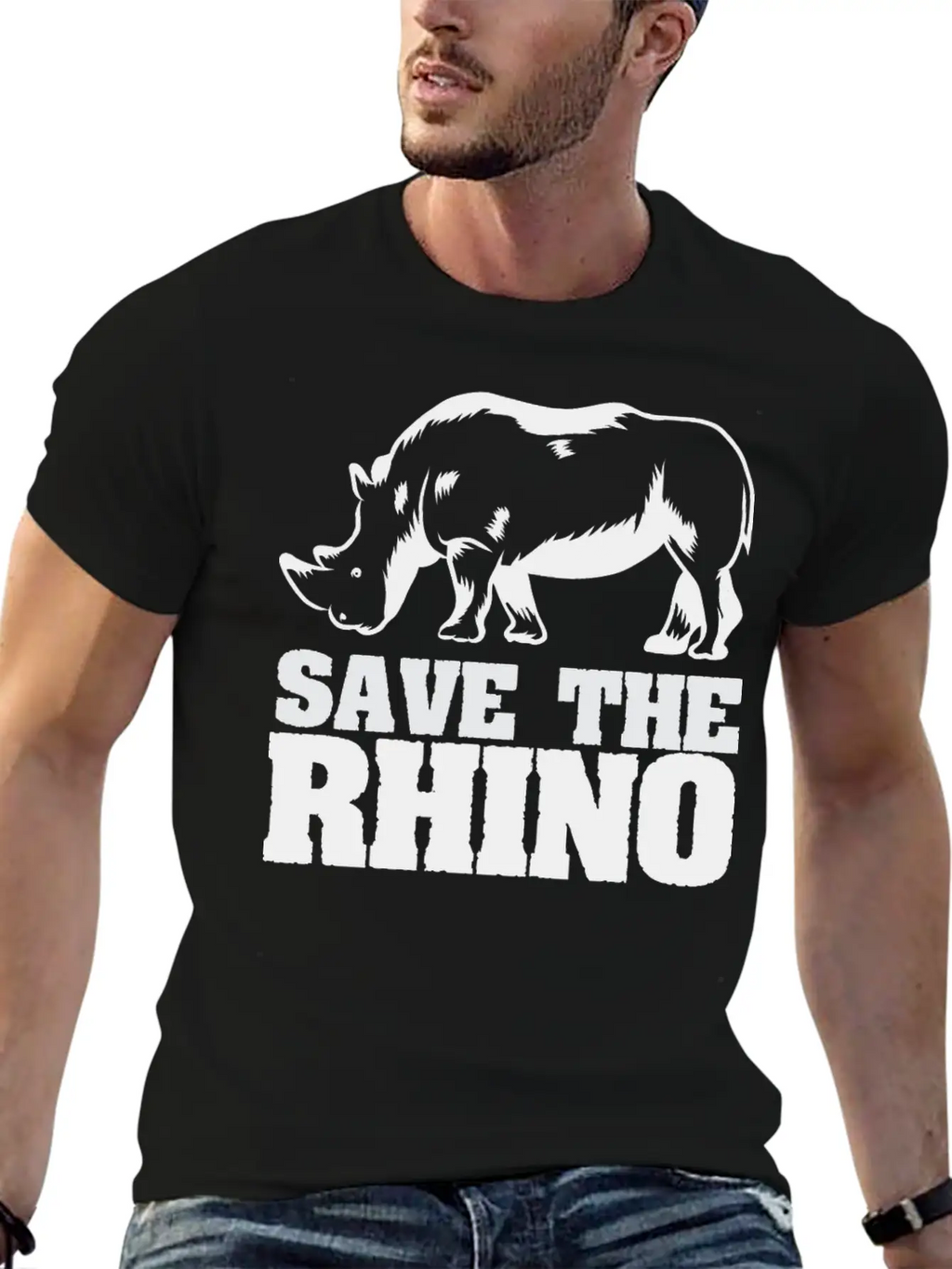 Rescue Rhinoceros Africa Desert Wilderness Breathable Soft Cotton T-Shirt – Timeless Casual Look