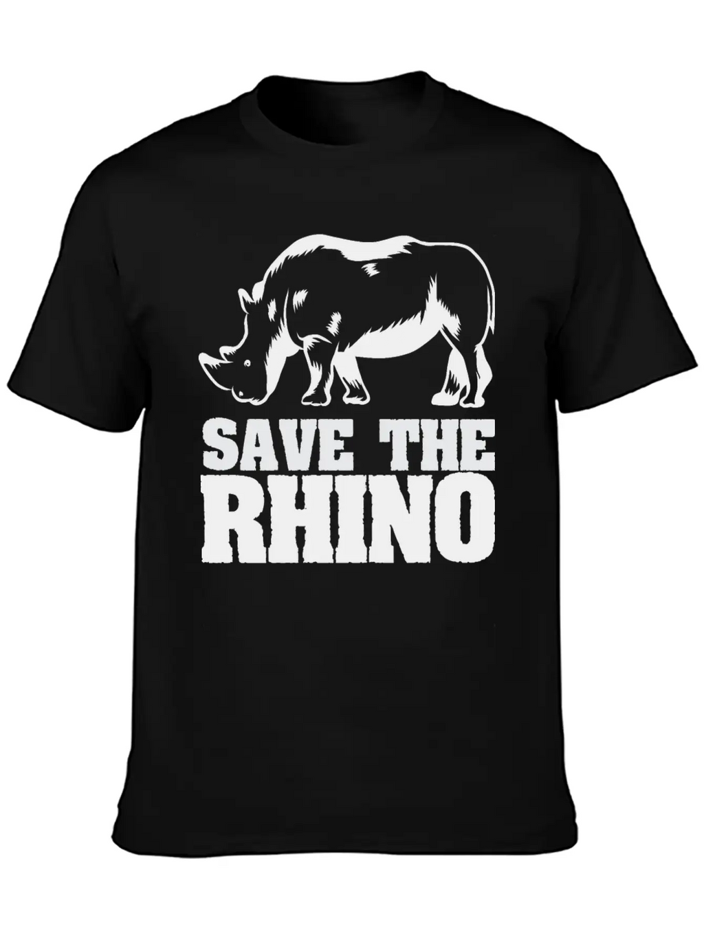 Rescue Rhinoceros Africa Desert Wilderness Breathable Soft Cotton T-Shirt – Timeless Casual Look