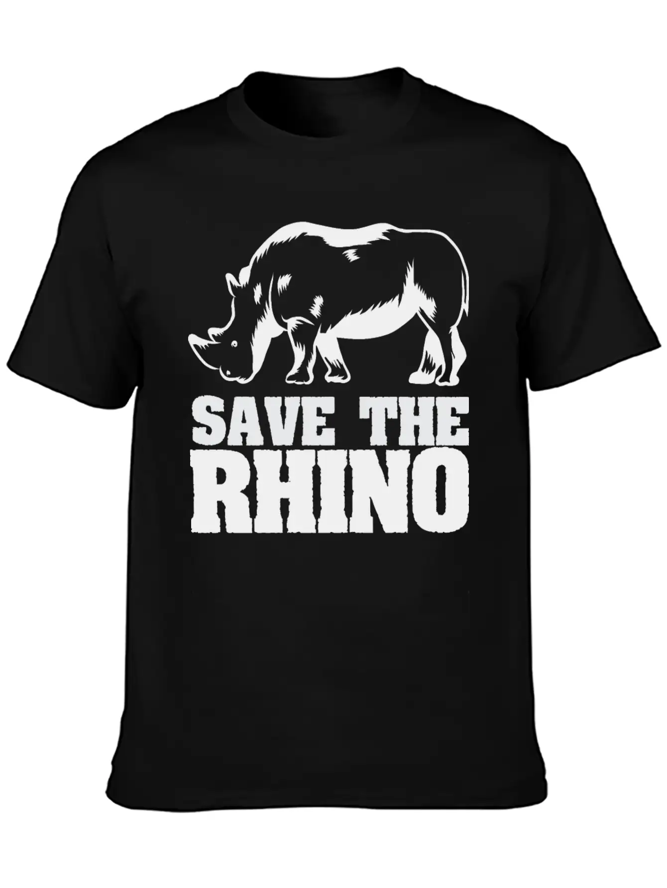 Rescue Rhinoceros Africa Desert Wilderness Breathable Soft Cotton T-Shirt – Timeless Casual Look