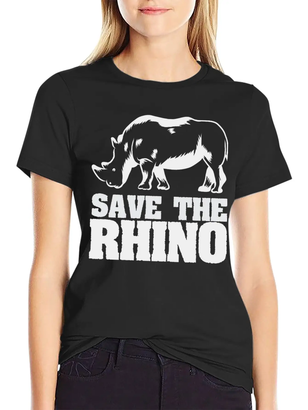 Rescue Rhinoceros Africa Desert Wilderness Breathable Soft Cotton T-Shirt – Timeless Casual Look