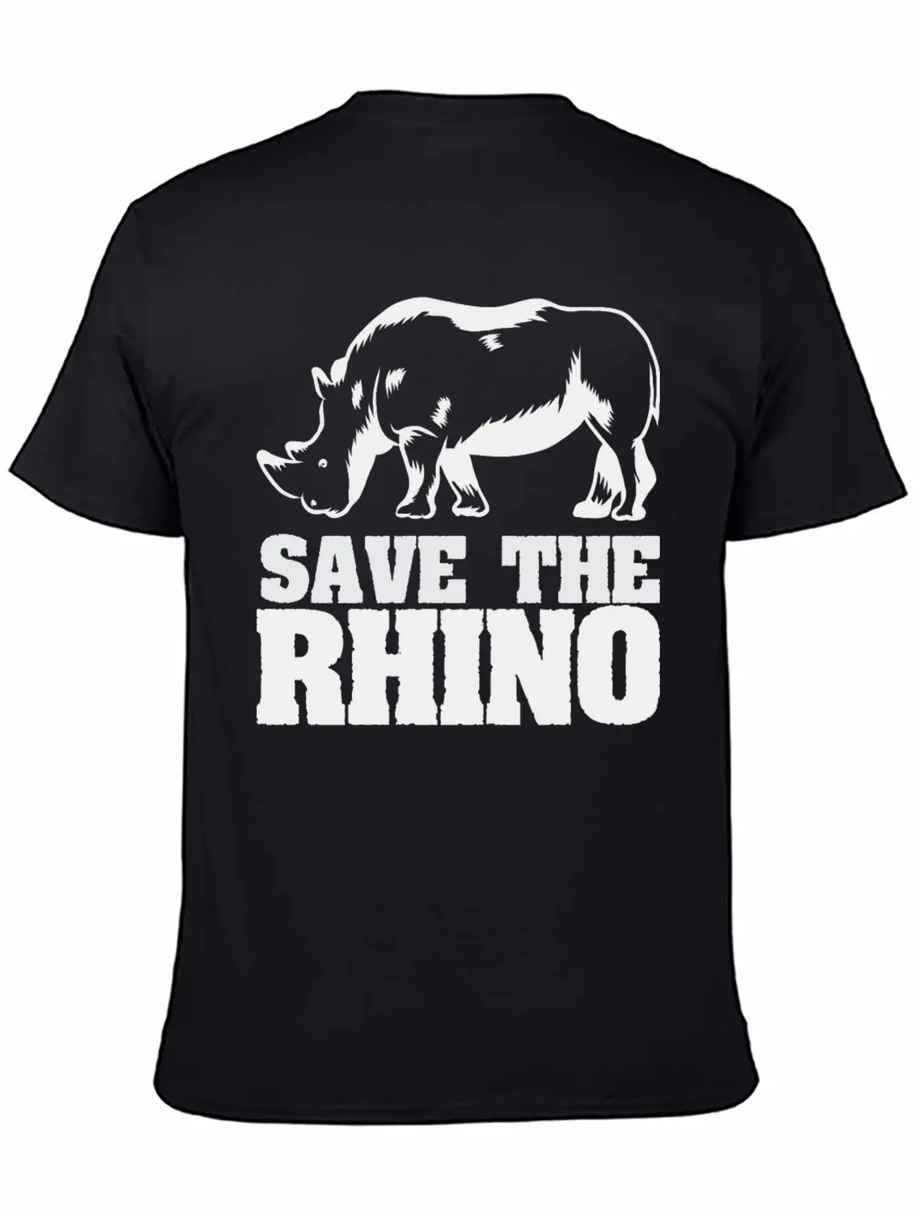 Rescue Rhinoceros Africa Desert Wilderness Breathable Soft Cotton T-Shirt – Timeless Casual Look