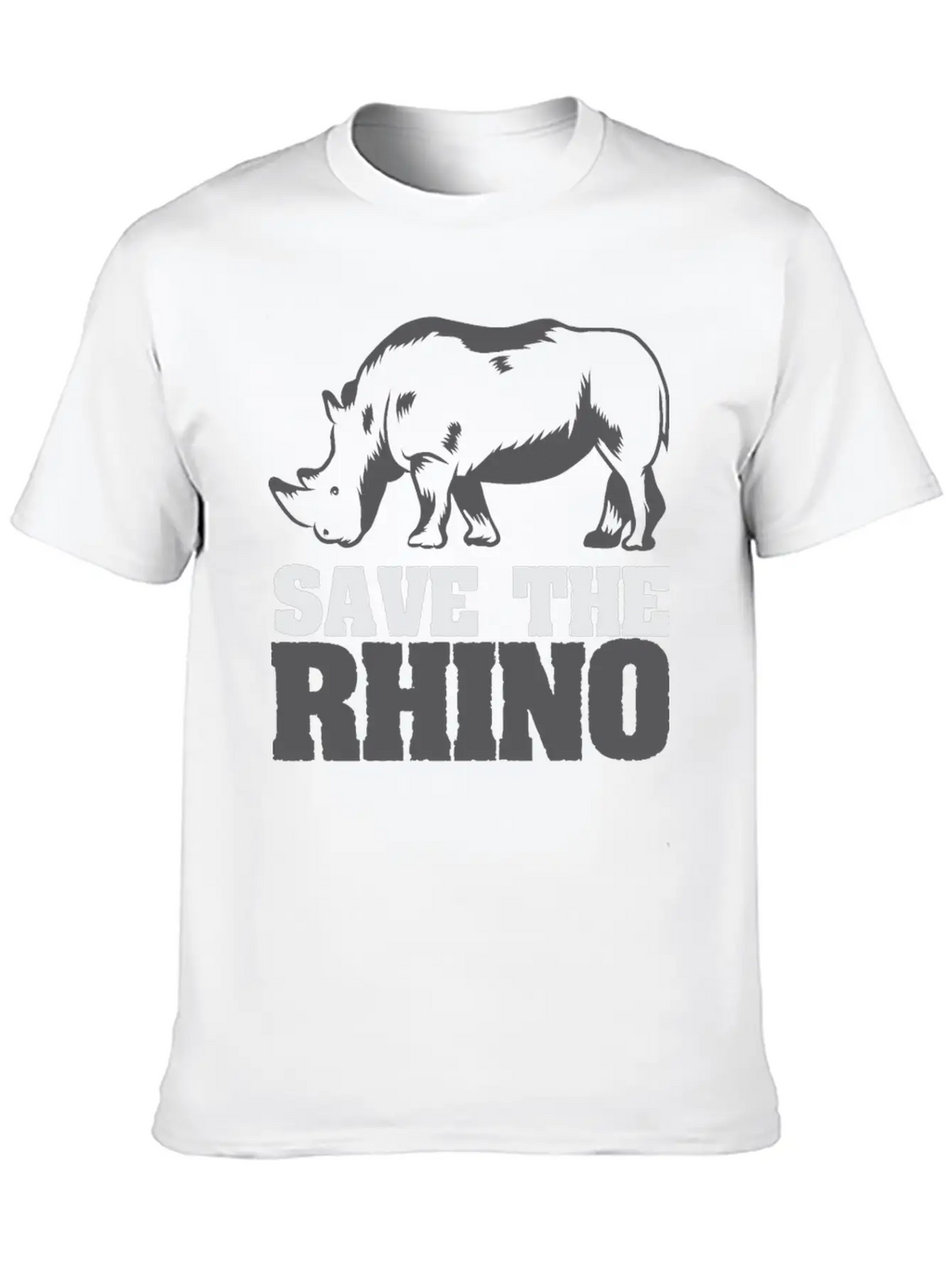 Rescue Rhinoceros Africa Desert Wilderness Breathable Soft Cotton T-Shirt – Timeless Casual Look