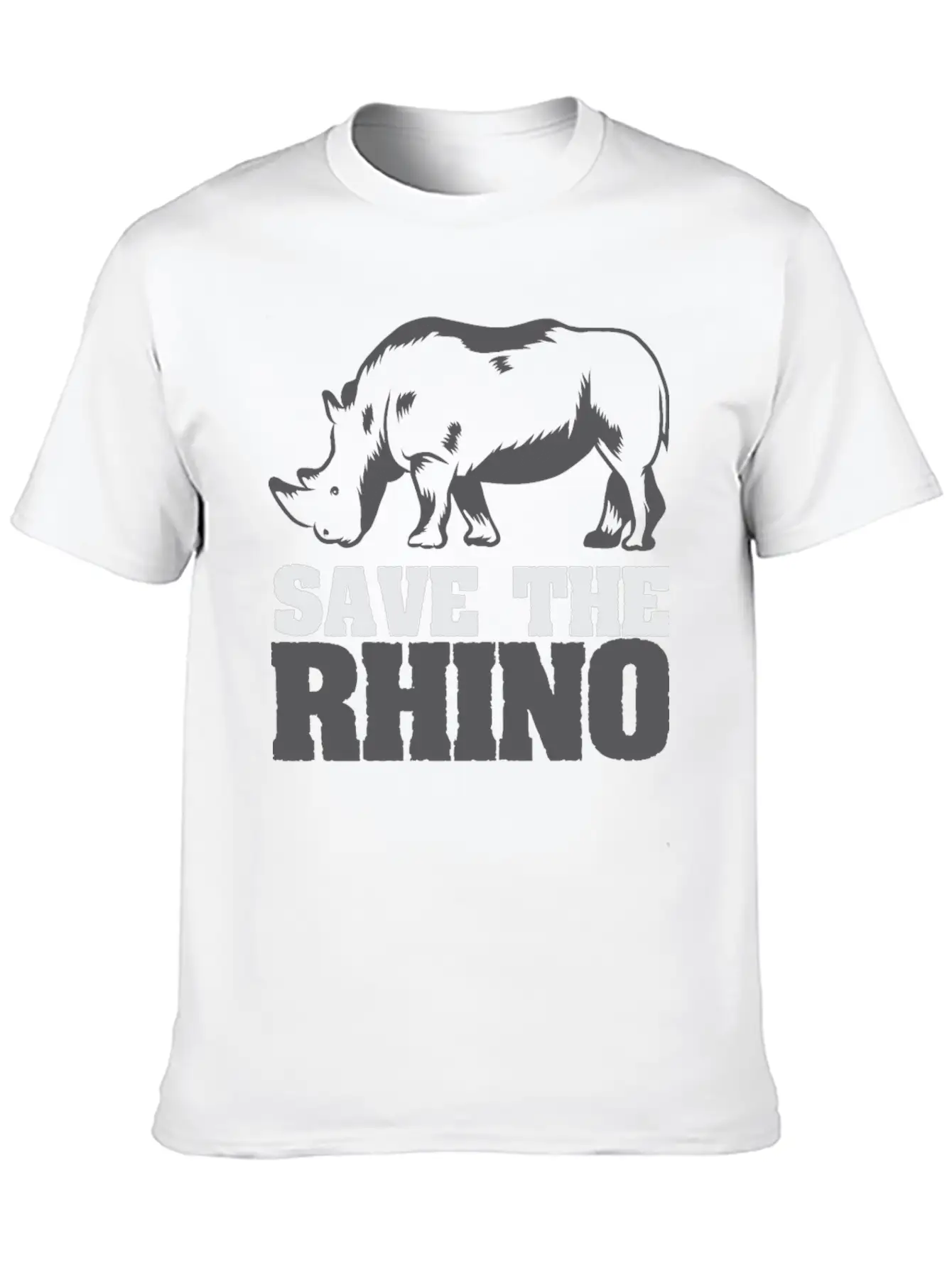 Rescue Rhinoceros Africa Desert Wilderness Breathable Soft Cotton T-Shirt – Timeless Casual Look
