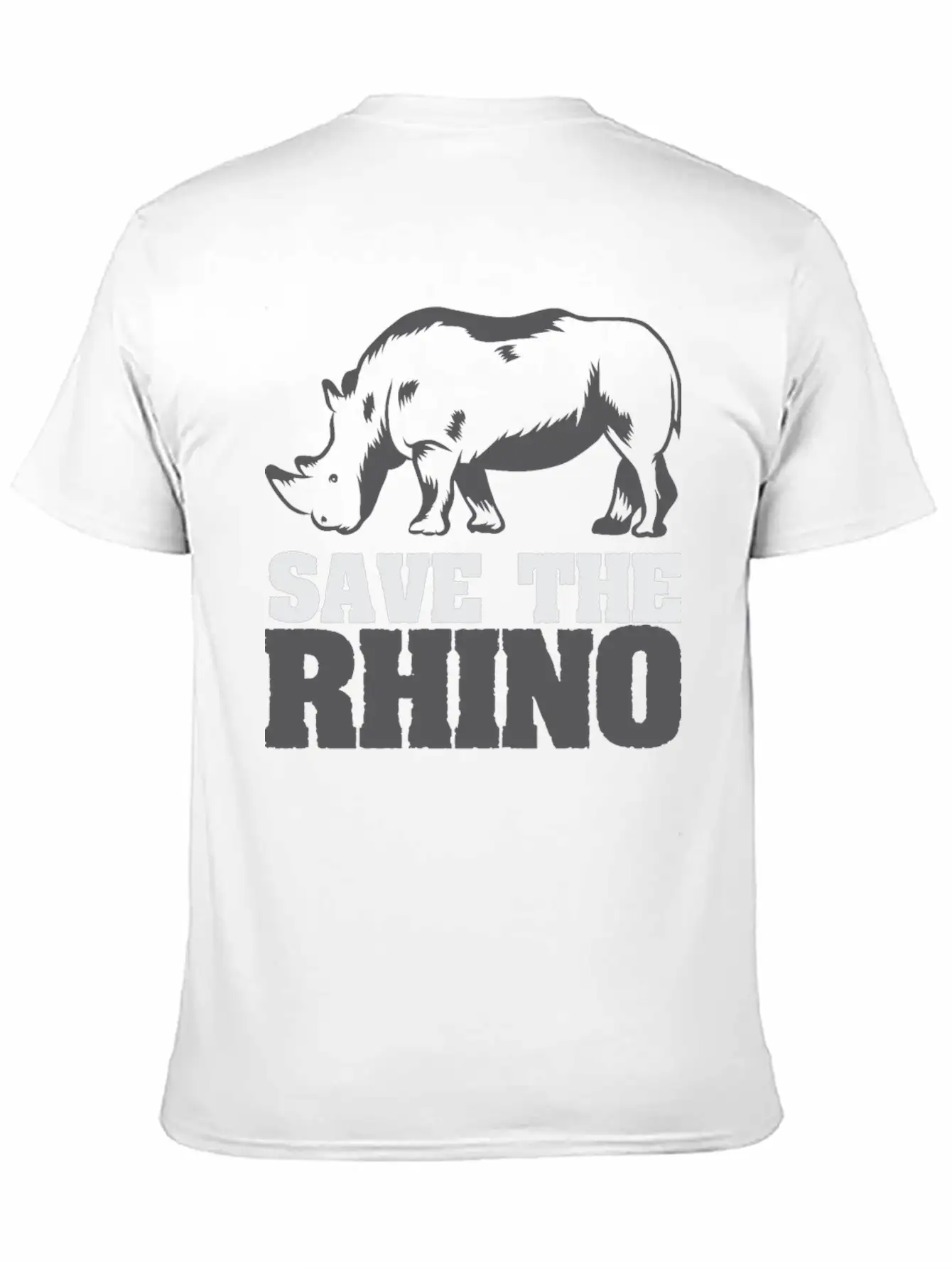 Rescue Rhinoceros Africa Desert Wilderness Breathable Soft Cotton T-Shirt – Timeless Casual Look