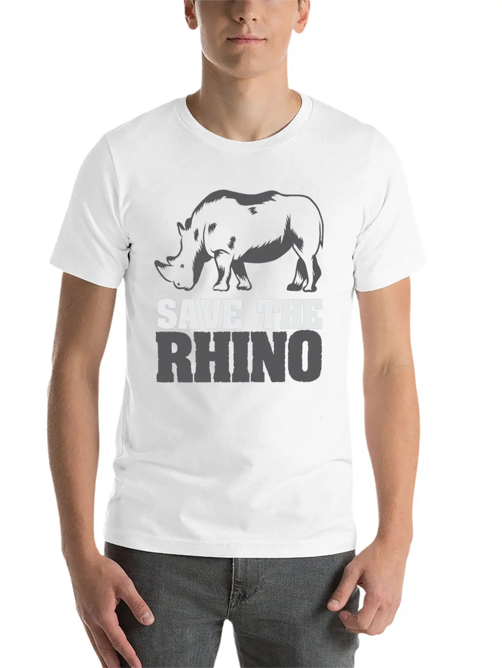 Rescue Rhinoceros Africa Desert Wilderness Breathable Soft Cotton T-Shirt – Timeless Casual Look
