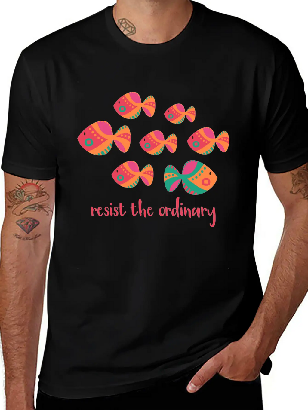 Resist The Ordinary Basic Graphic T-Shirt – Daily Comfort In Soft Cotton