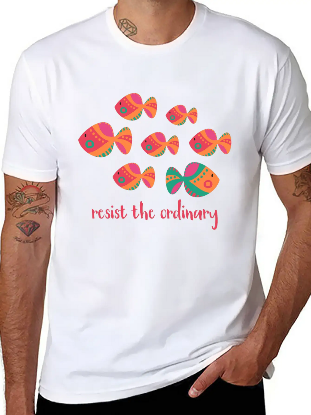 Resist The Ordinary Basic Graphic T-Shirt – Daily Comfort In Soft Cotton