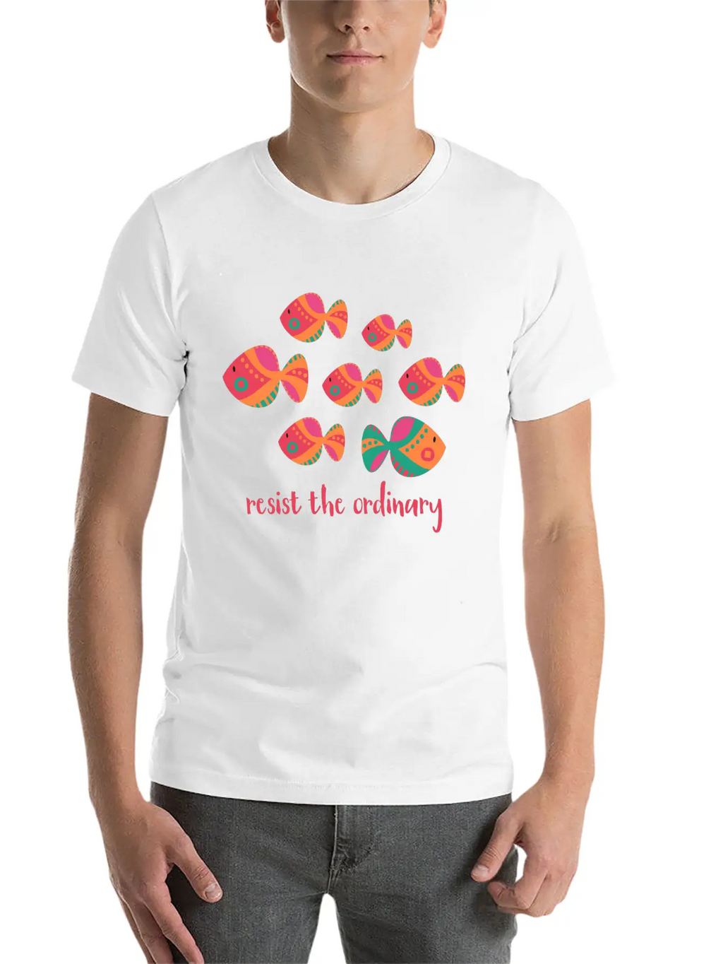 Resist The Ordinary Basic Graphic T-Shirt – Daily Comfort In Soft Cotton