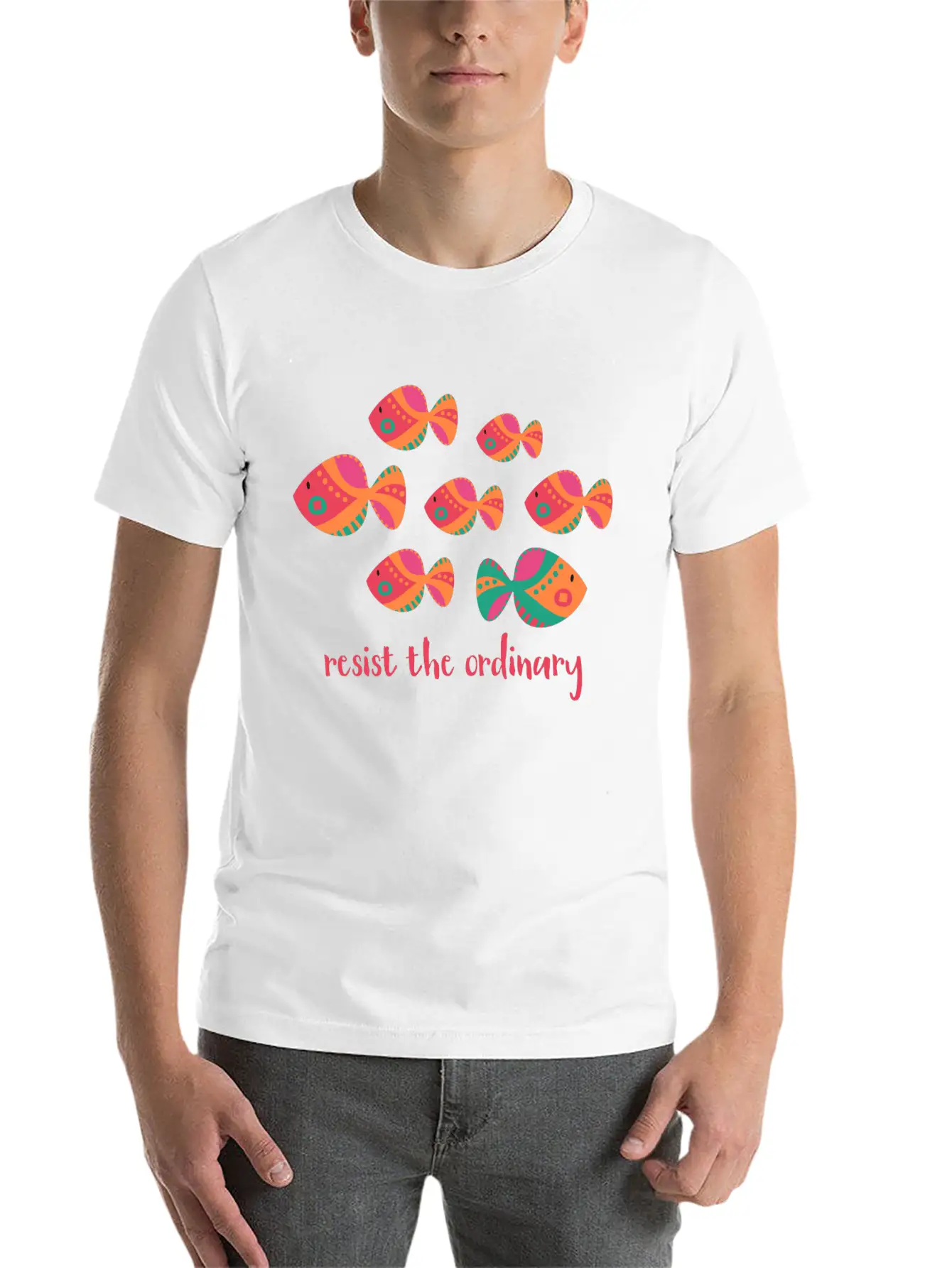 Resist The Ordinary Basic Graphic T-Shirt – Daily Comfort In Soft Cotton
