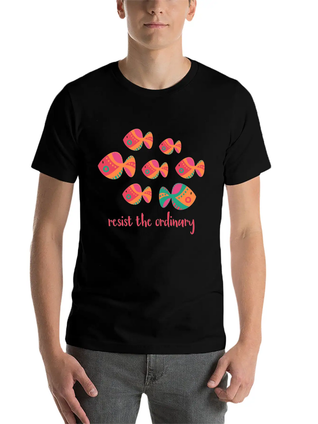 Resist The Ordinary Basic Graphic T-Shirt – Daily Comfort In Soft Cotton