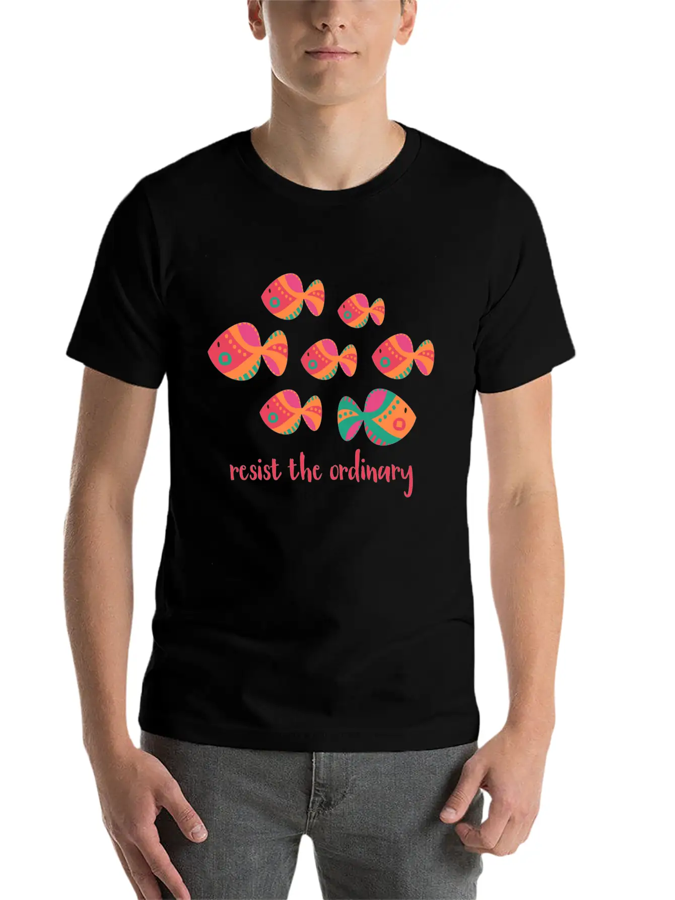 Resist The Ordinary Basic Graphic T-Shirt – Daily Comfort In Soft Cotton