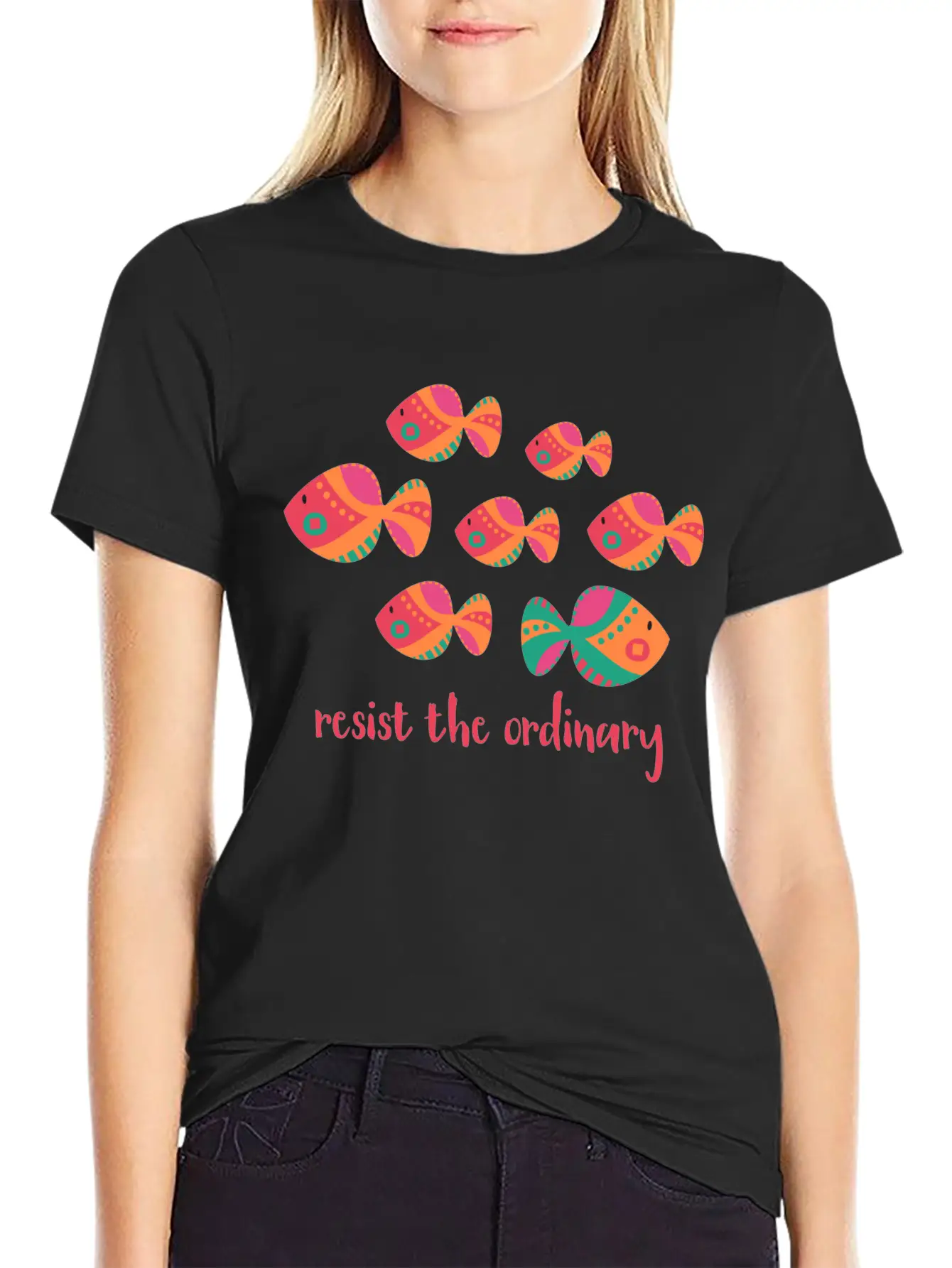 Resist The Ordinary Basic Graphic T-Shirt – Daily Comfort In Soft Cotton