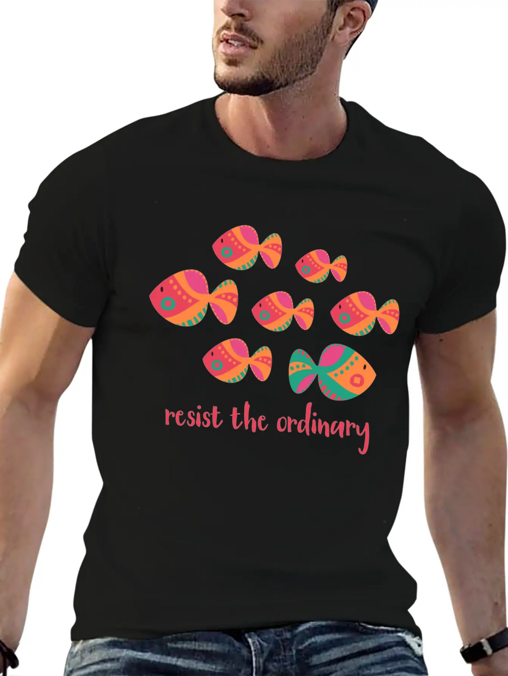 Resist The Ordinary Basic Graphic T-Shirt – Daily Comfort In Soft Cotton