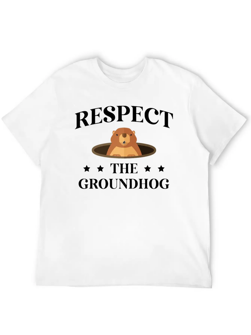 Respect The Groundhog Lover Shadow Wildlife Animal Modern Fit Casual T-Shirt – Clean And Versatile Design