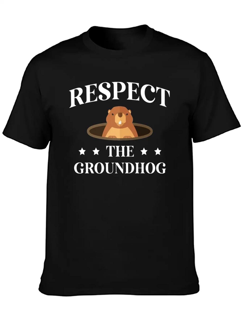 Respect The Groundhog Lover Shadow Wildlife Animal Modern Fit Casual T-Shirt – Clean And Versatile Design