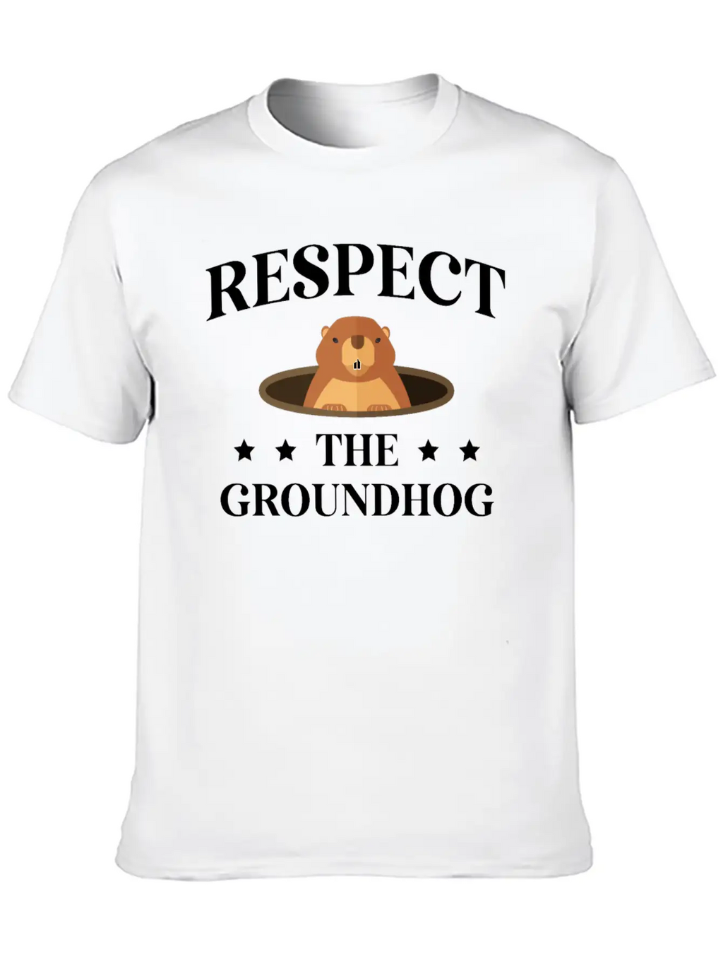 Respect The Groundhog Lover Shadow Wildlife Animal Modern Fit Casual T-Shirt – Clean And Versatile Design