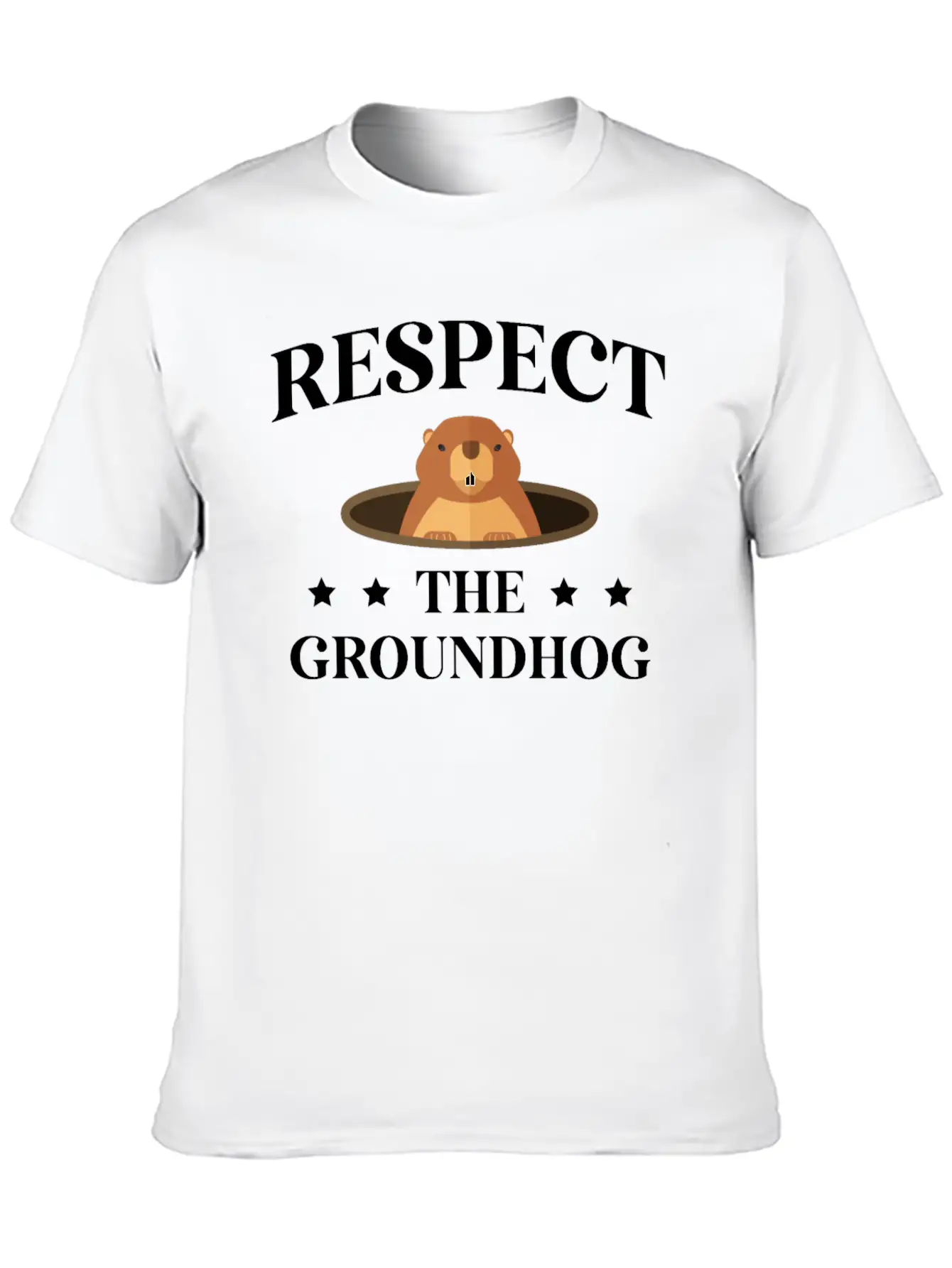 Respect The Groundhog Lover Shadow Wildlife Animal Modern Fit Casual T-Shirt – Clean And Versatile Design