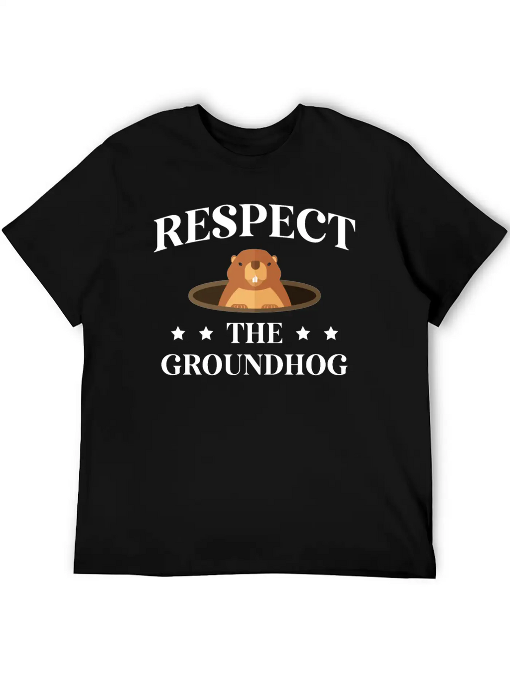 Respect The Groundhog Lover Shadow Wildlife Animal Modern Fit Casual T-Shirt – Clean And Versatile Design