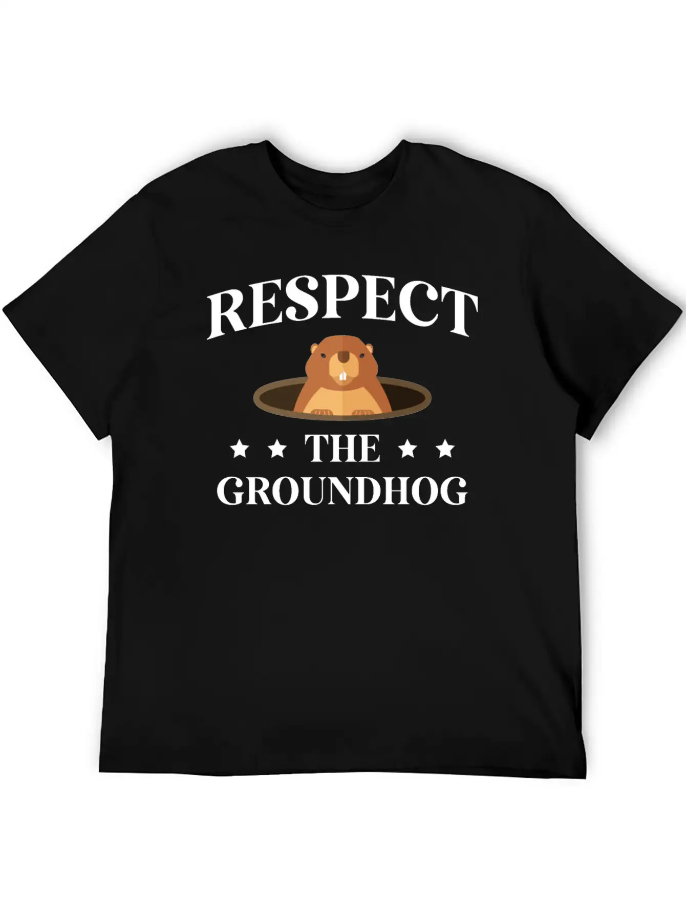 Respect The Groundhog Lover Shadow Wildlife Animal Modern Fit Casual T-Shirt – Clean And Versatile Design