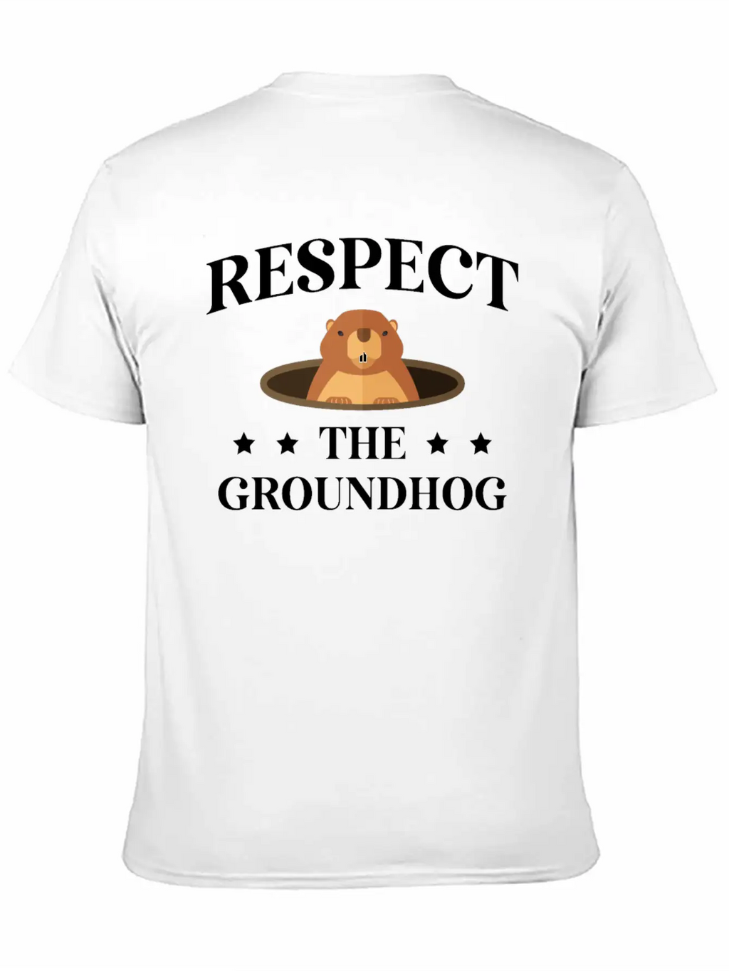 Respect The Groundhog Lover Shadow Wildlife Animal Modern Fit Casual T-Shirt – Clean And Versatile Design