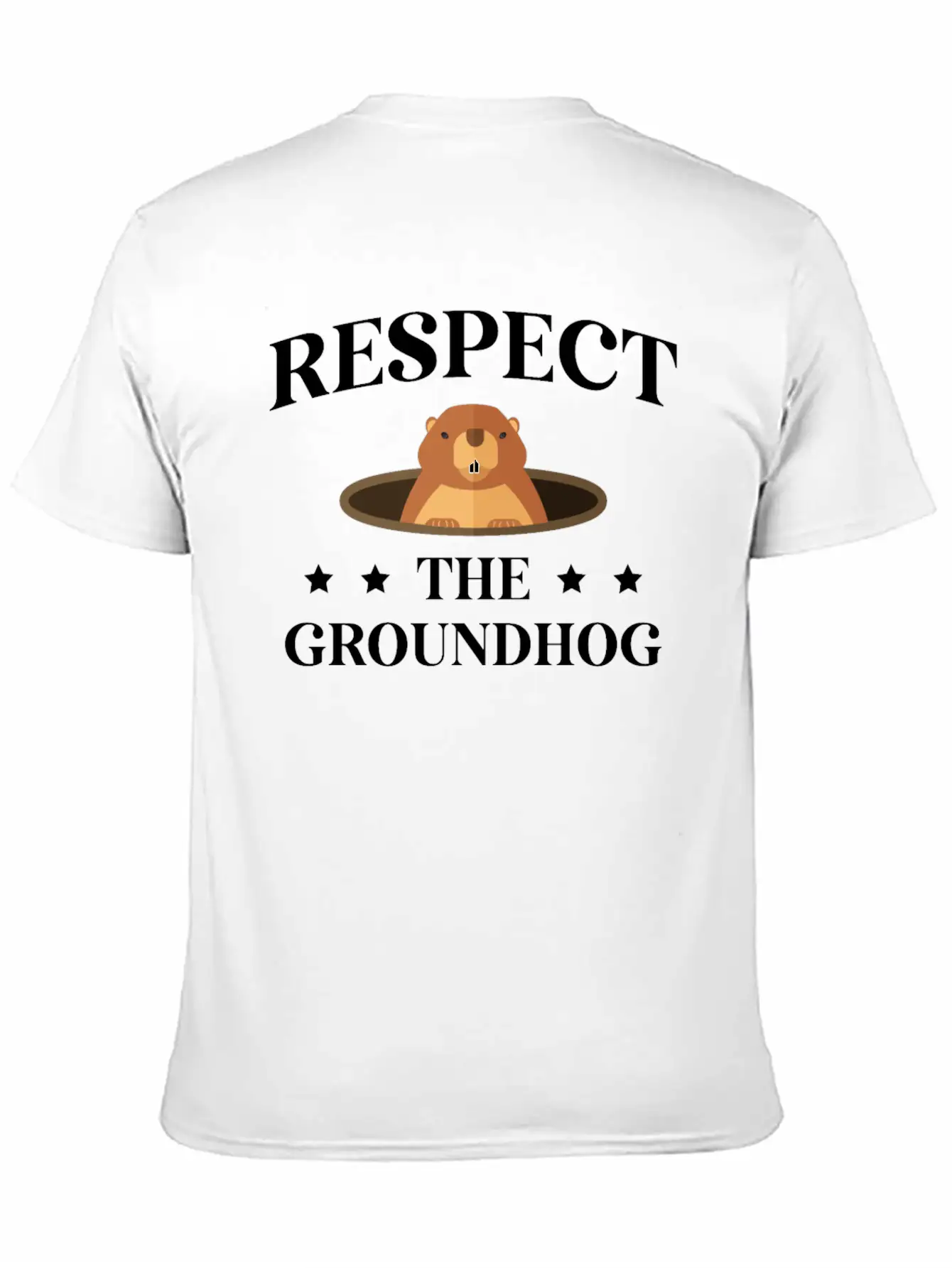 Respect The Groundhog Lover Shadow Wildlife Animal Modern Fit Casual T-Shirt – Clean And Versatile Design