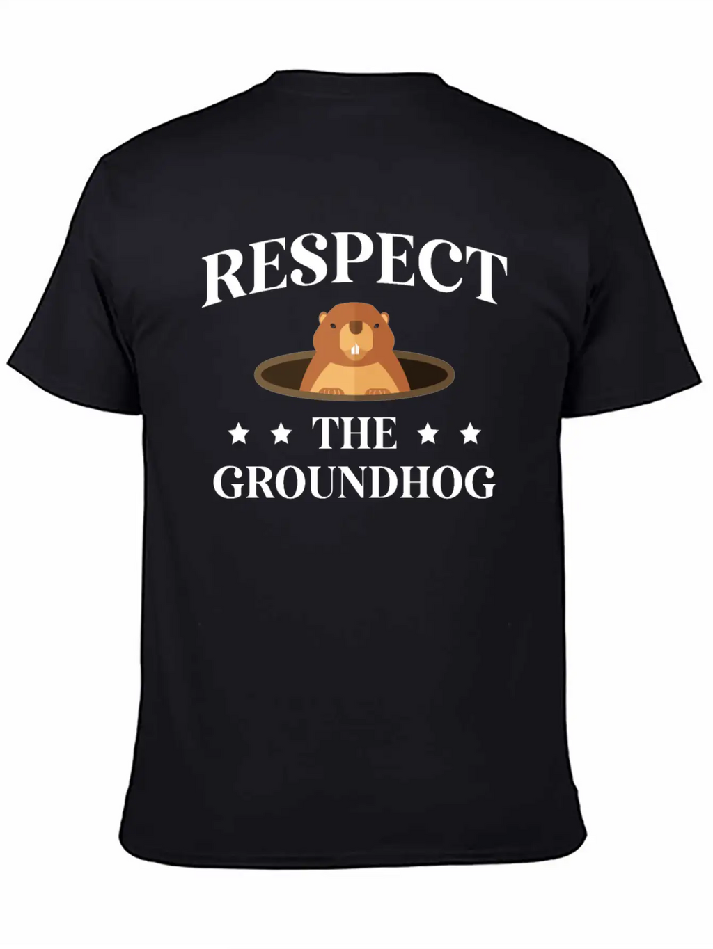 Respect The Groundhog Lover Shadow Wildlife Animal Modern Fit Casual T-Shirt – Clean And Versatile Design