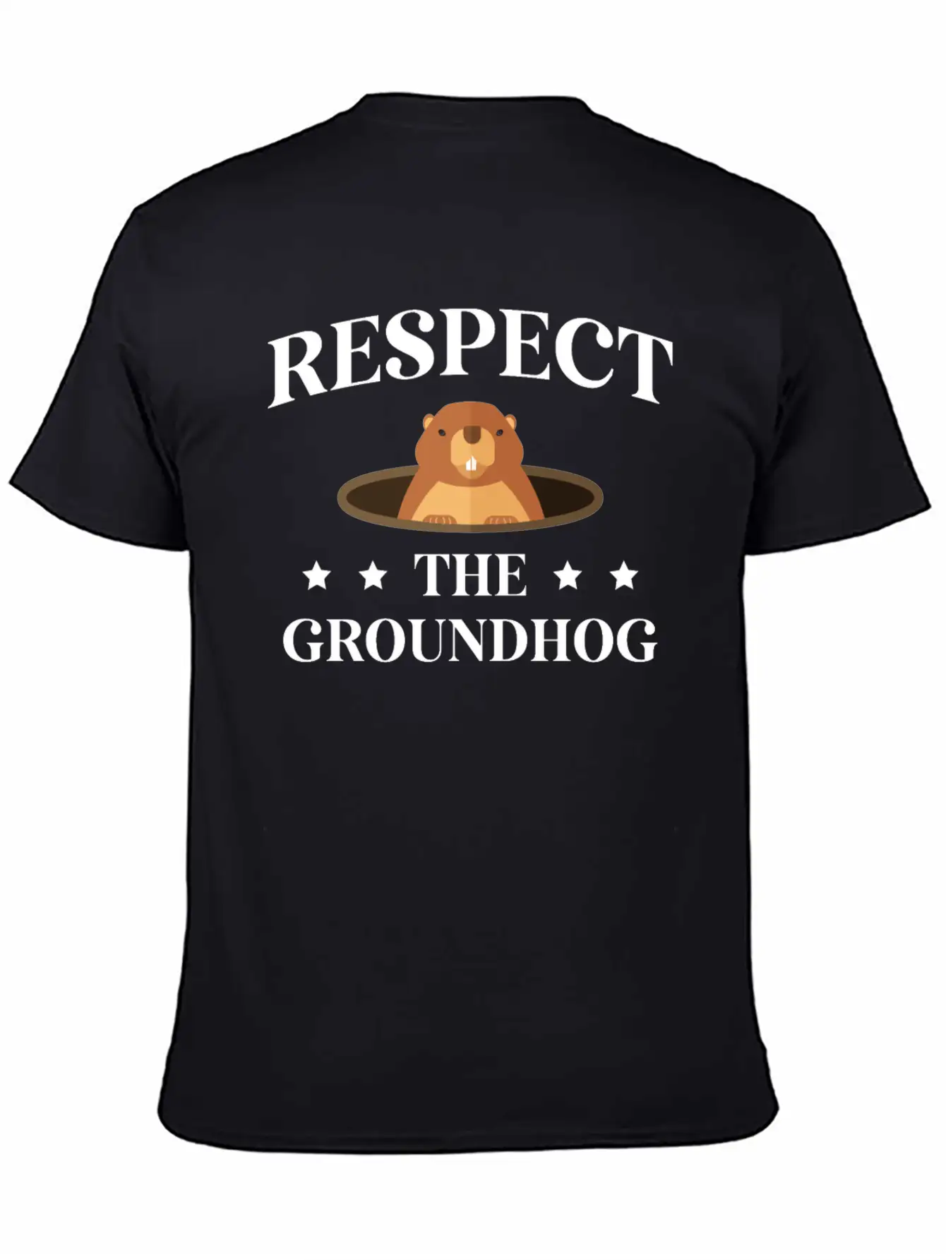 Respect The Groundhog Lover Shadow Wildlife Animal Modern Fit Casual T-Shirt – Clean And Versatile Design