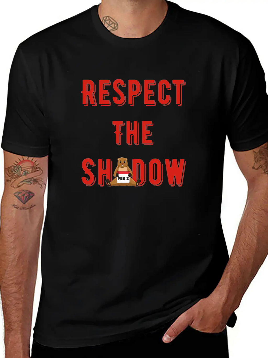 Respect The Shadow Groundhog Day Timeless Short Sleeve Tee – Comfy And Minimalist Design