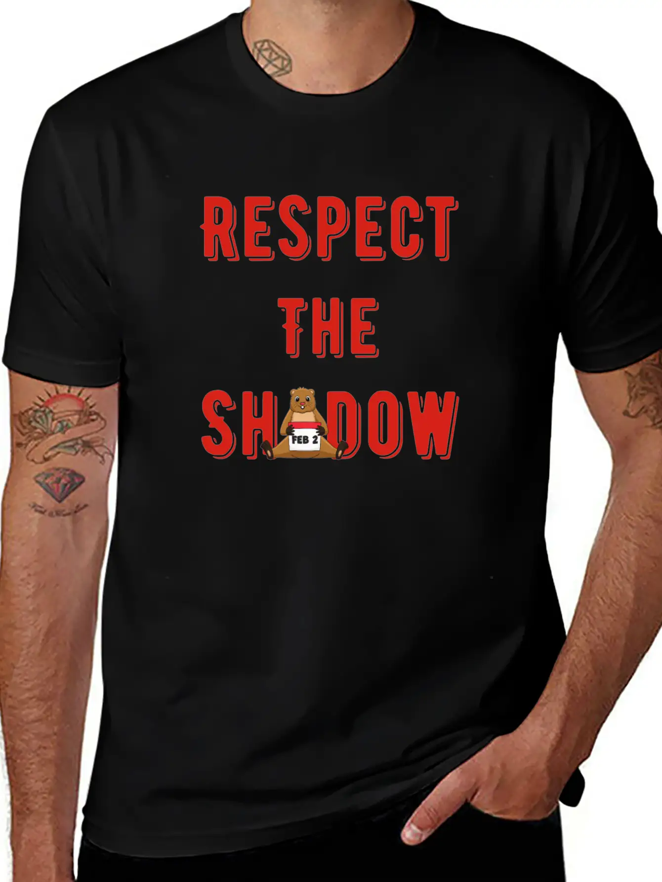 Respect The Shadow Groundhog Day Timeless Short Sleeve Tee – Comfy And Minimalist Design