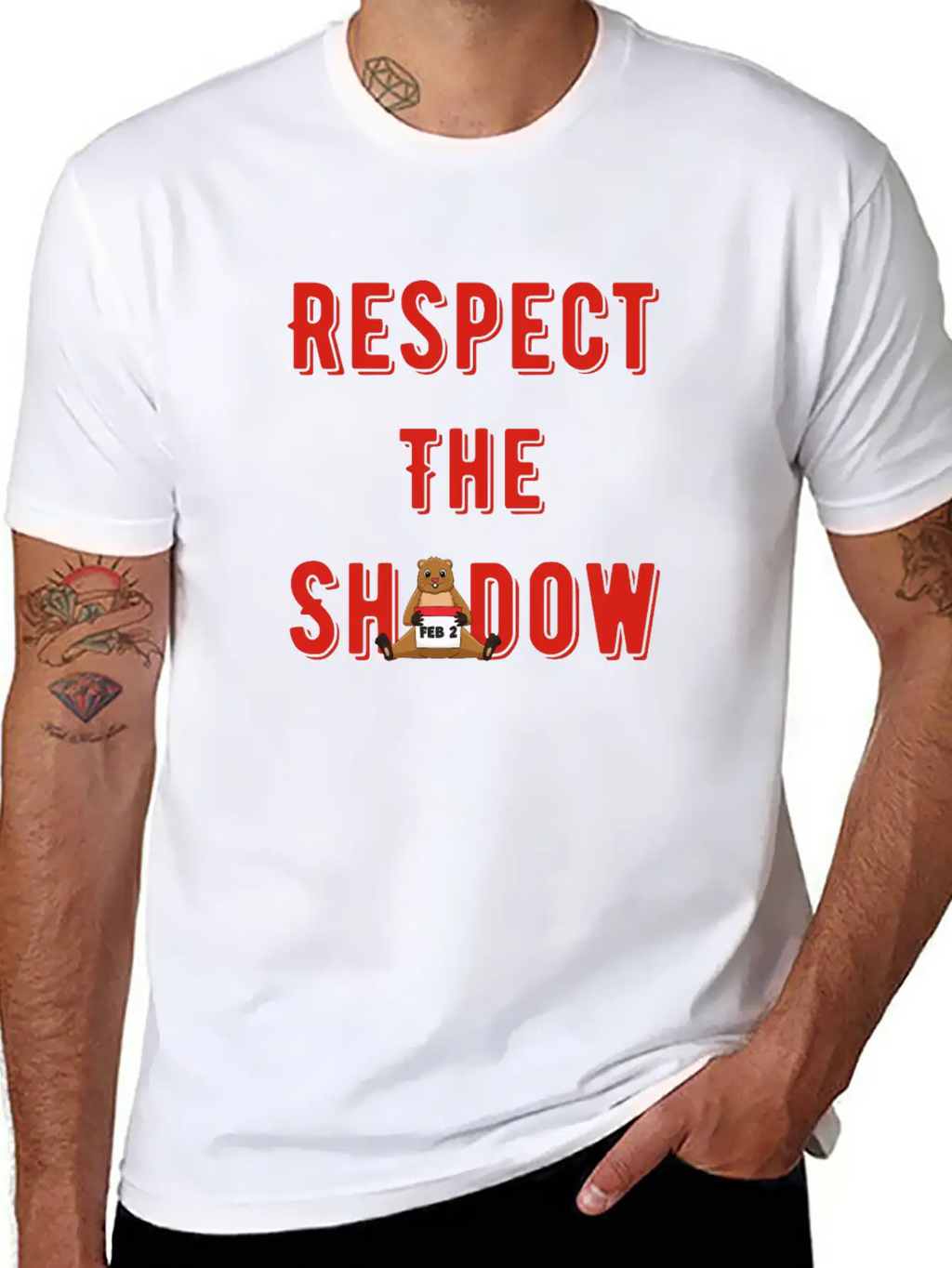 Respect The Shadow Groundhog Day Timeless Short Sleeve Tee – Comfy And Minimalist Design