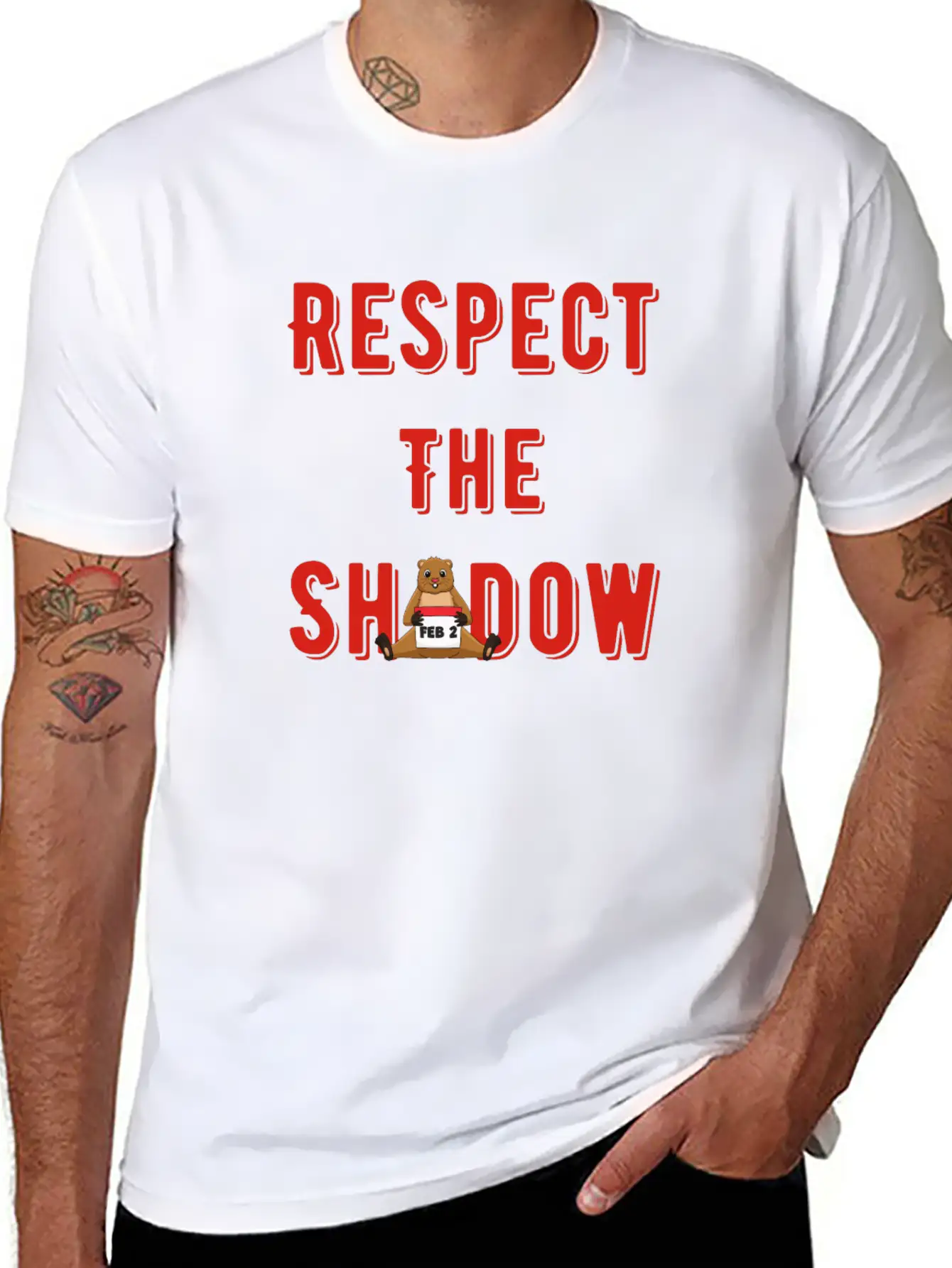 Respect The Shadow Groundhog Day Timeless Short Sleeve Tee – Comfy And Minimalist Design