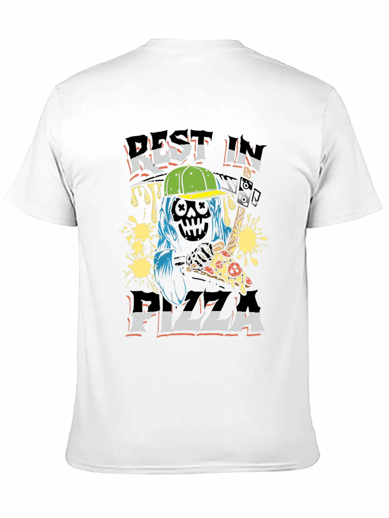 Rest In Pizza Breathable Graphic T-Shirt – Perfect For Casual Days