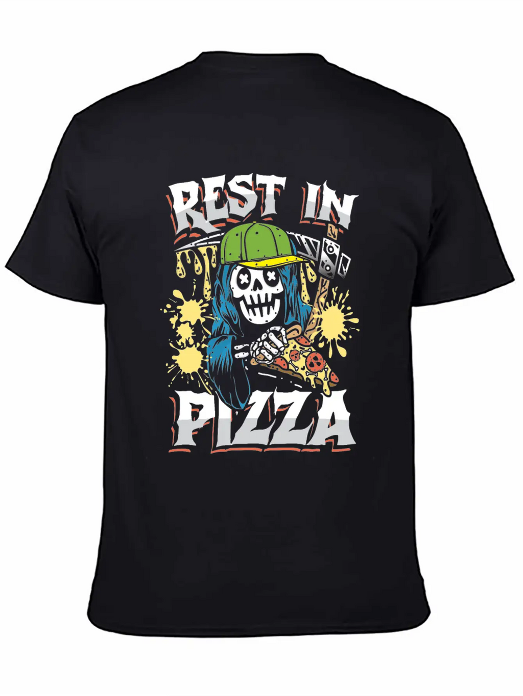 Rest In Pizza Breathable Graphic T-Shirt – Perfect For Casual Days