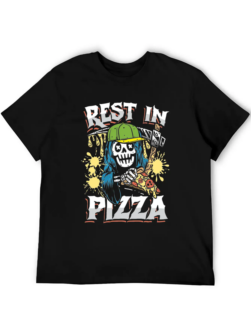 Rest In Pizza Breathable Graphic T-Shirt – Perfect For Casual Days